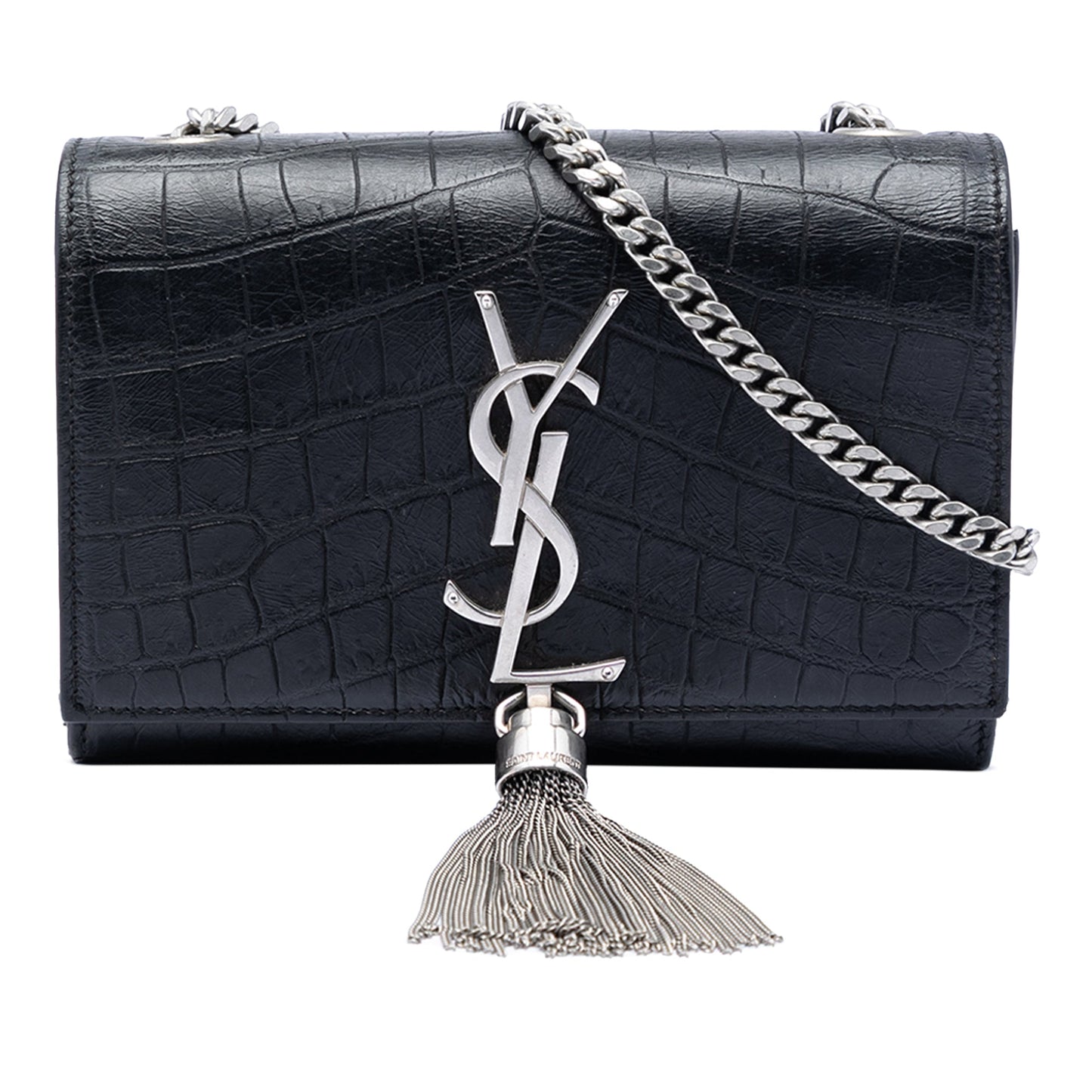 Saint Laurent Small Embossed Kate Tassel Crossbody Bag