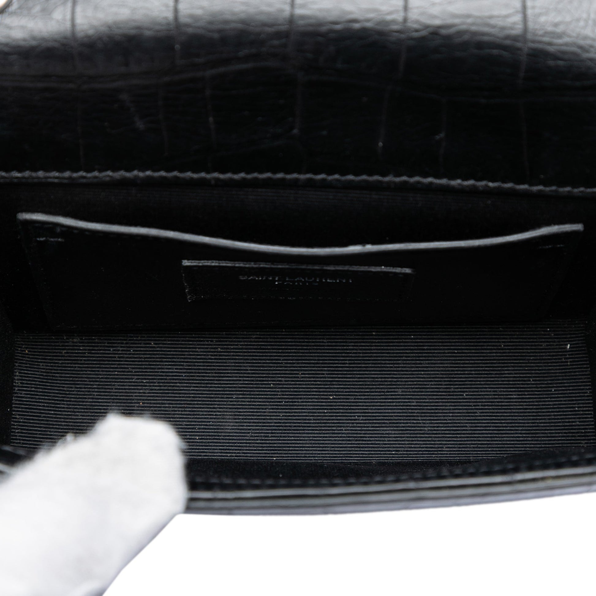 Saint Laurent Small Embossed Kate Tassel Crossbody Bag
