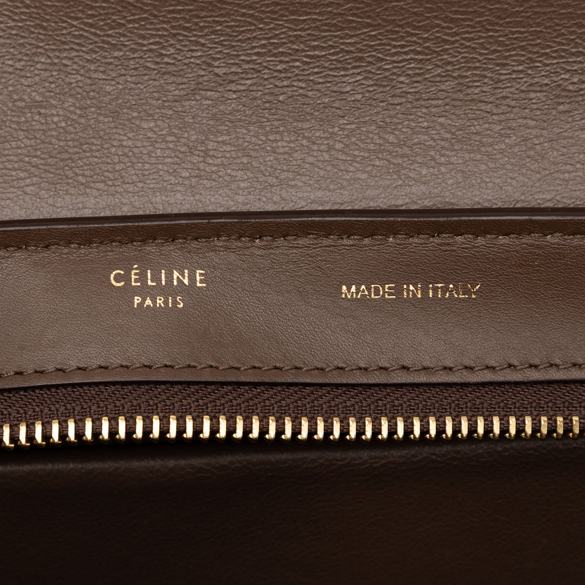 Celine Small Tricolor Leather Trapeze Satchel