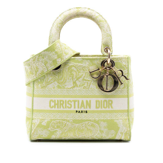 Dior Medium Embroidered Canvas Toile de Jouy Lady D Lite