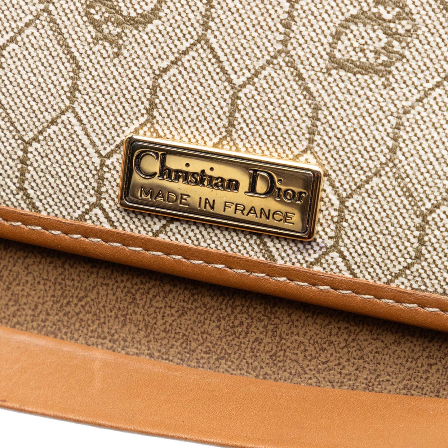 Dior Honeycomb Coated Canvas Chain Shoulder Bag