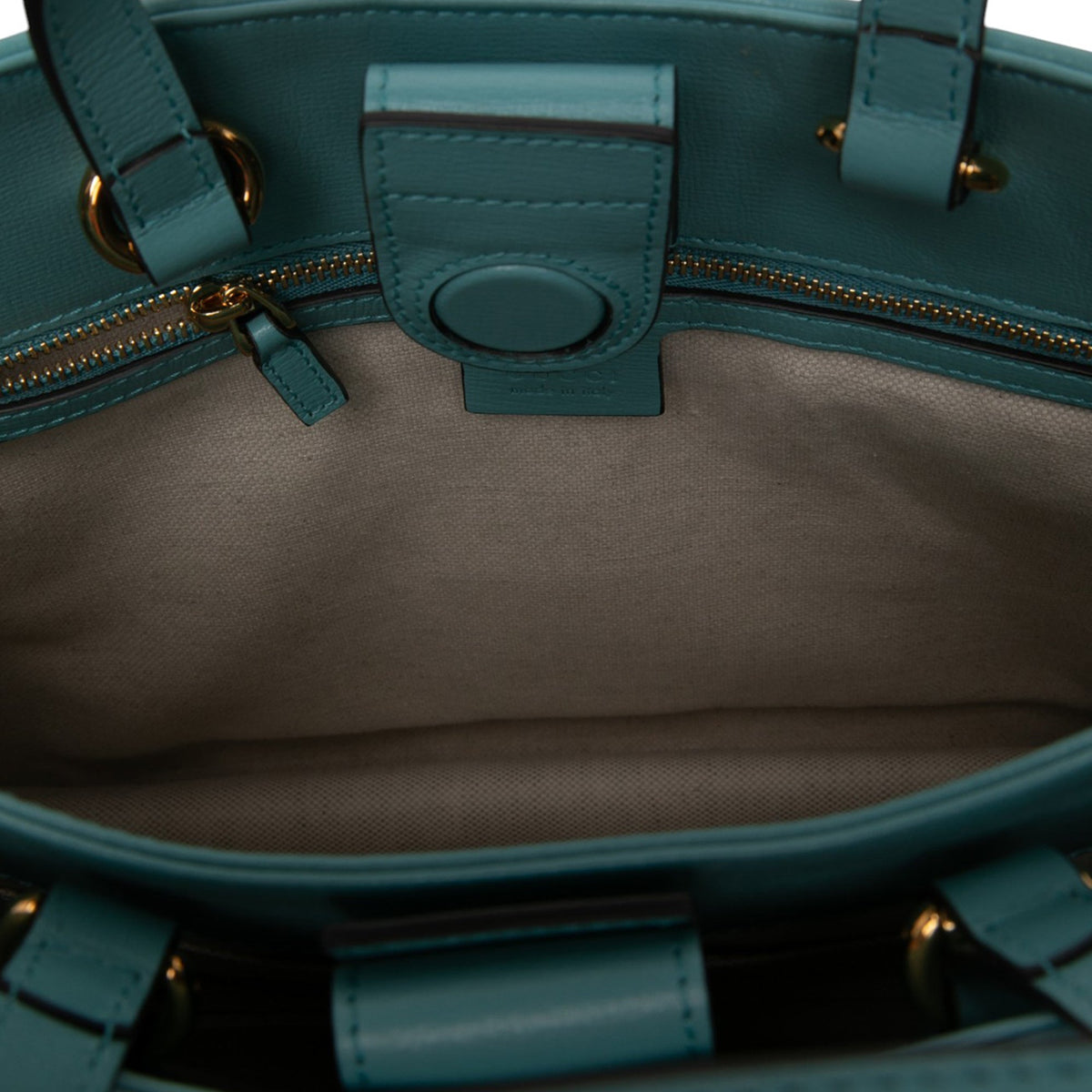 Gucci Medium Raffia Horsebit 1955 Chain Tote — Blue