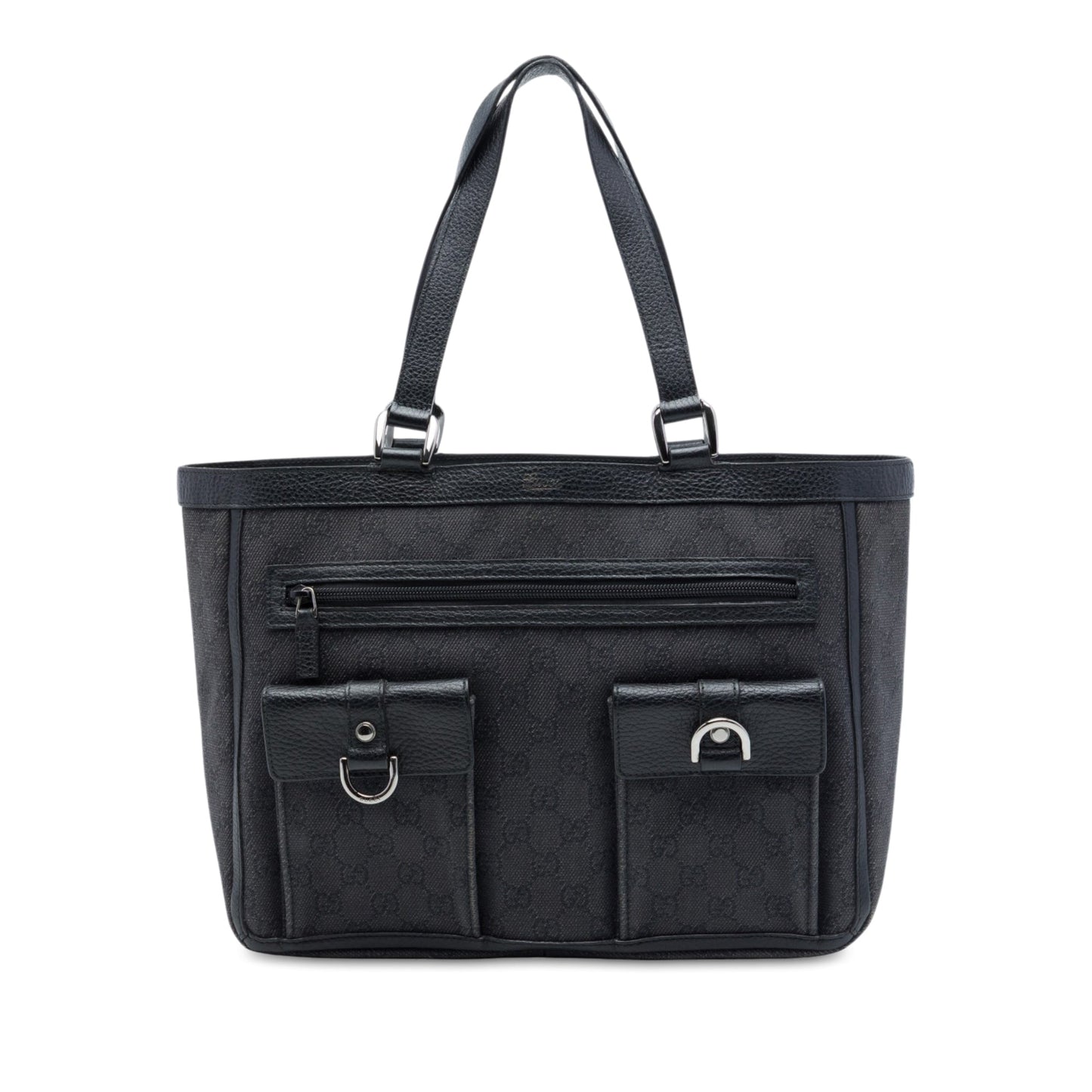 Gucci GG Denim Abbey D Ring Pocket Tote
