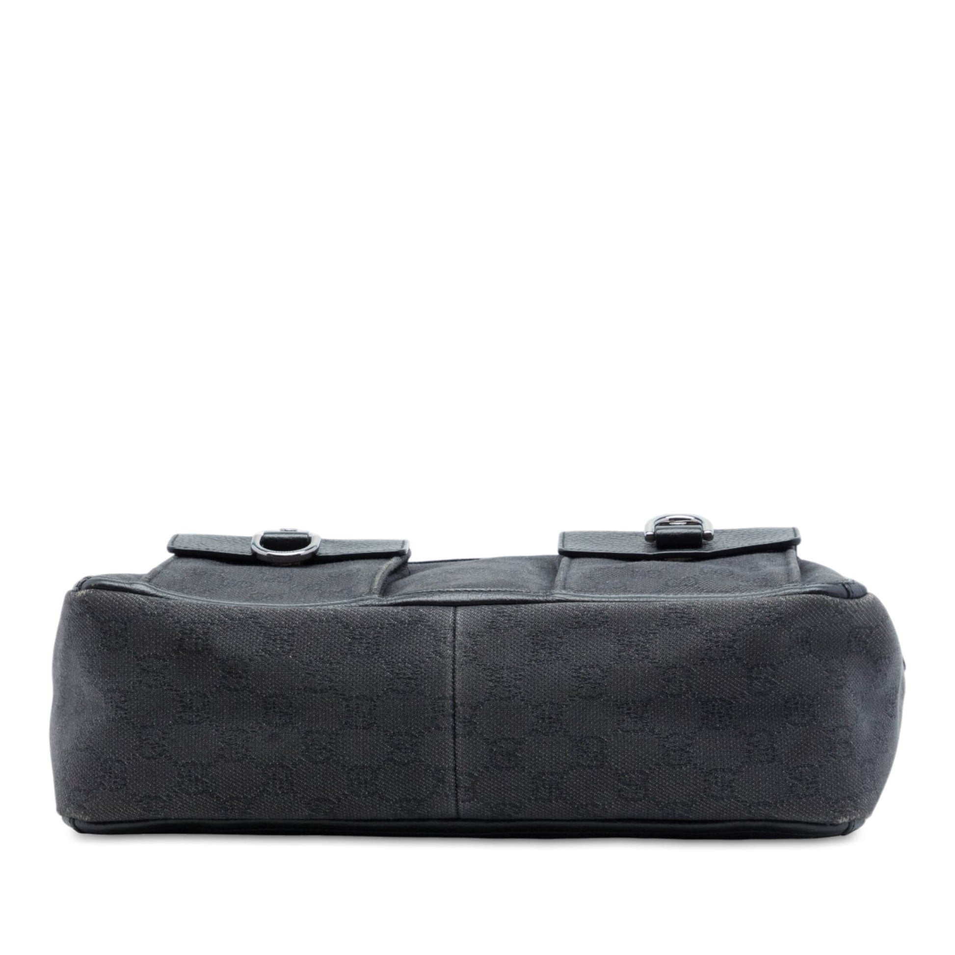 Gucci GG Denim Abbey D Ring Pocket Tote