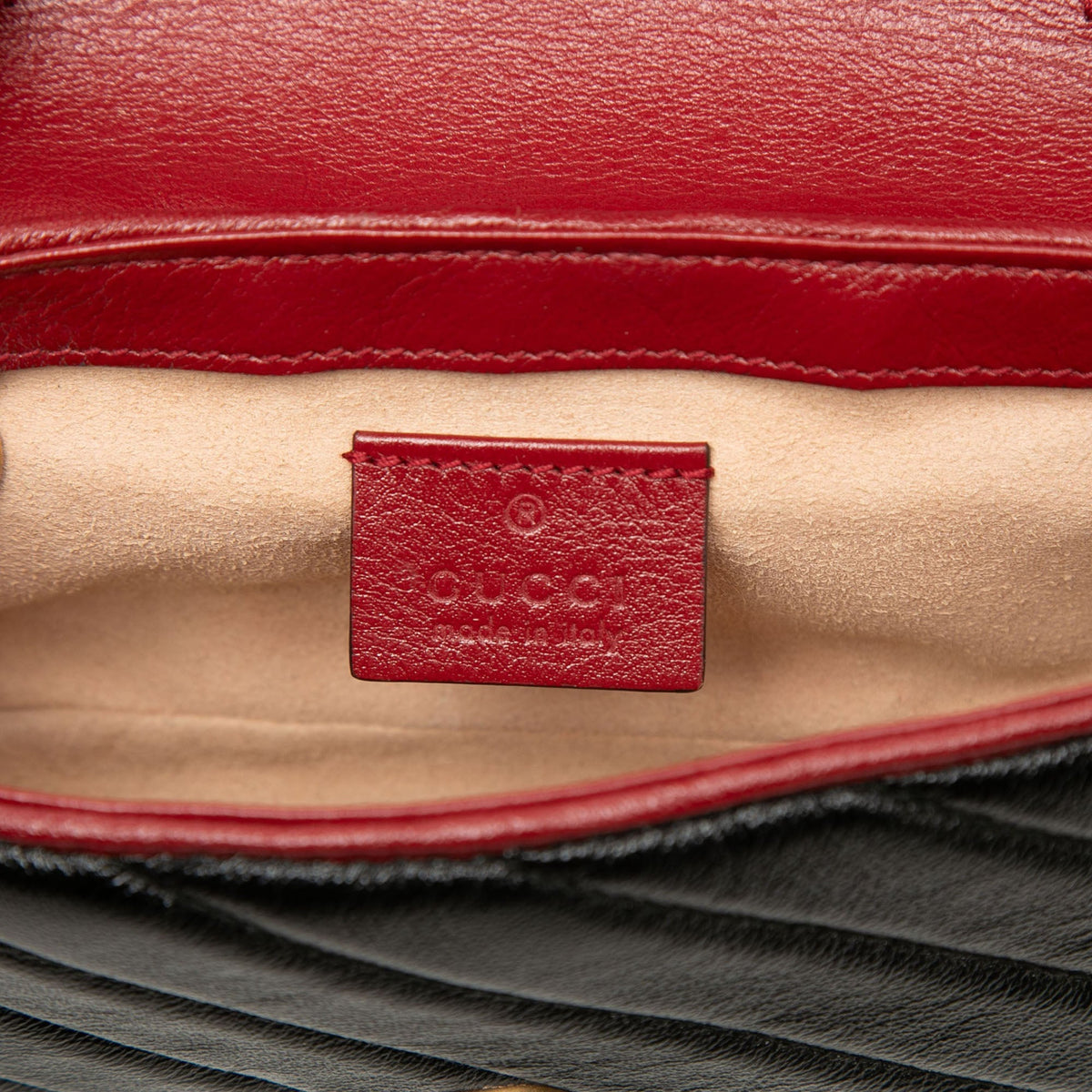 Gucci Super Mini GG Marmont Matelasse Leather Torchon Flap Crossbody