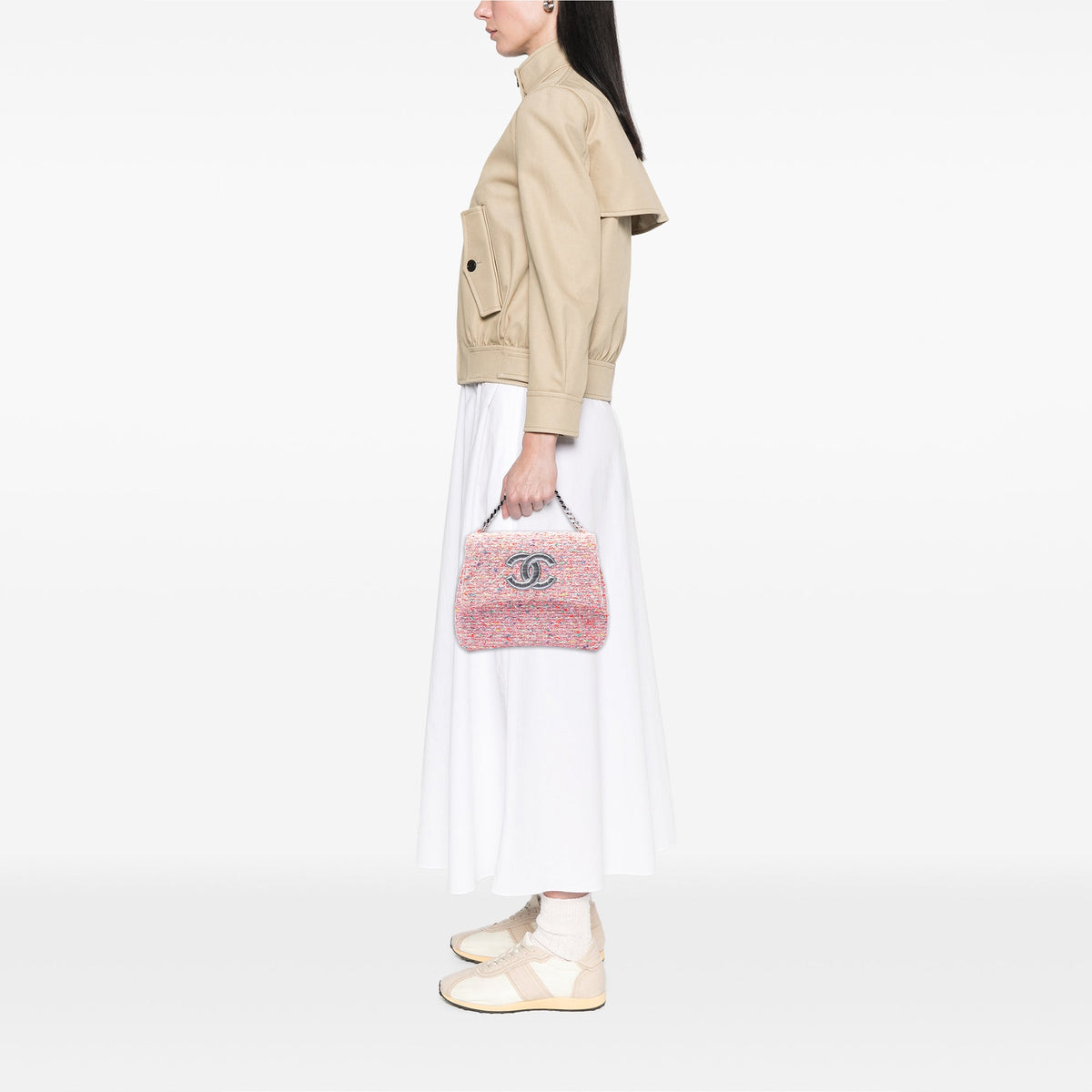 Chanel CC Confetti Tweed Flap