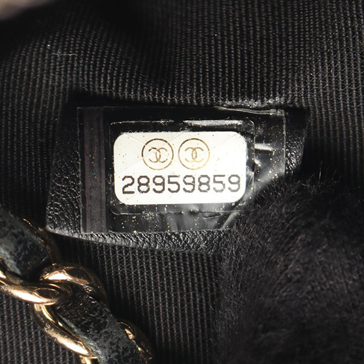 Chanel CC Quilted Lambskin Pouch with Mini Flap Purse — Black