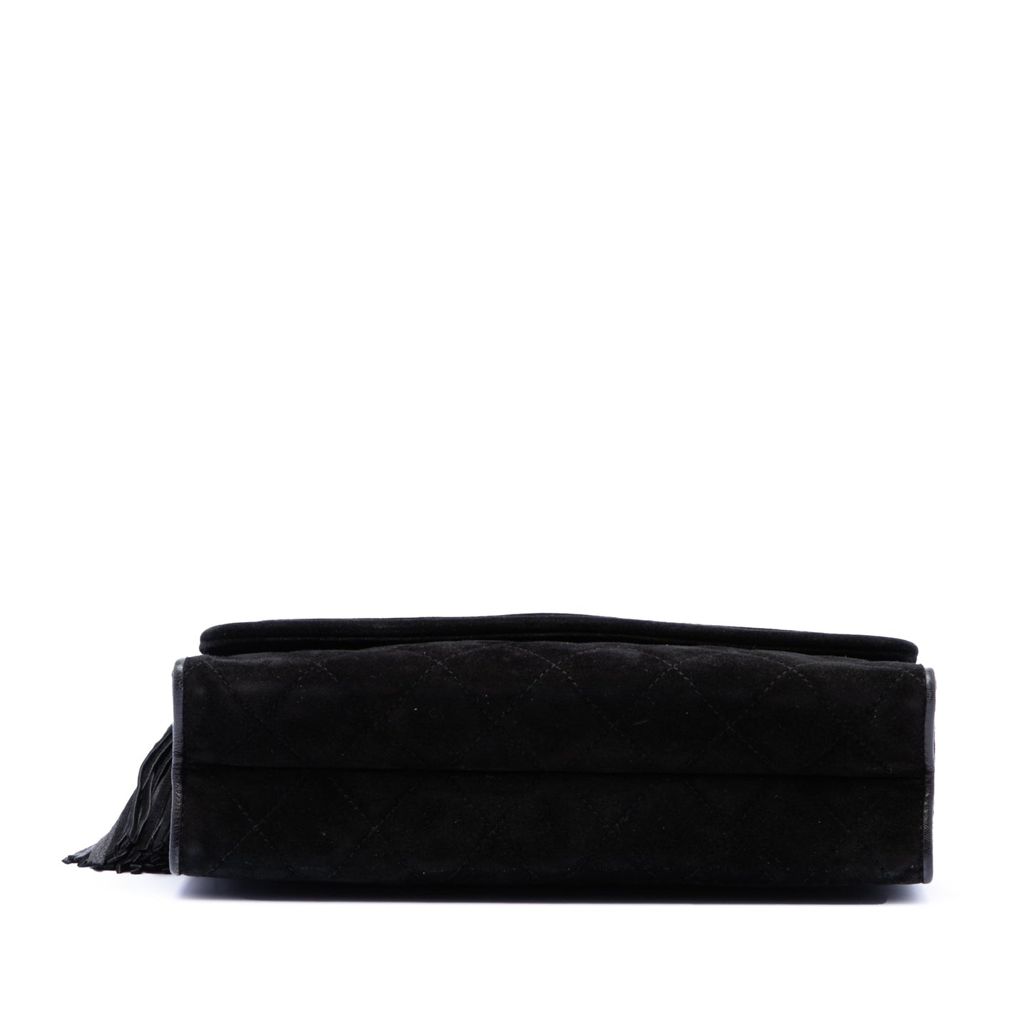 Chanel Quilted Suede Tassel Flap