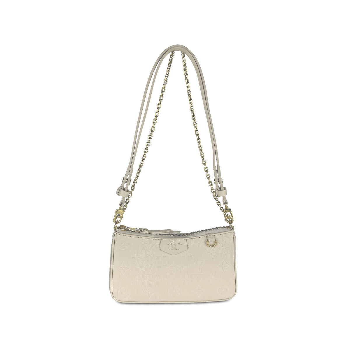 Louis Vuitton Monogram Empreinte Easy Pouch On Strap — White