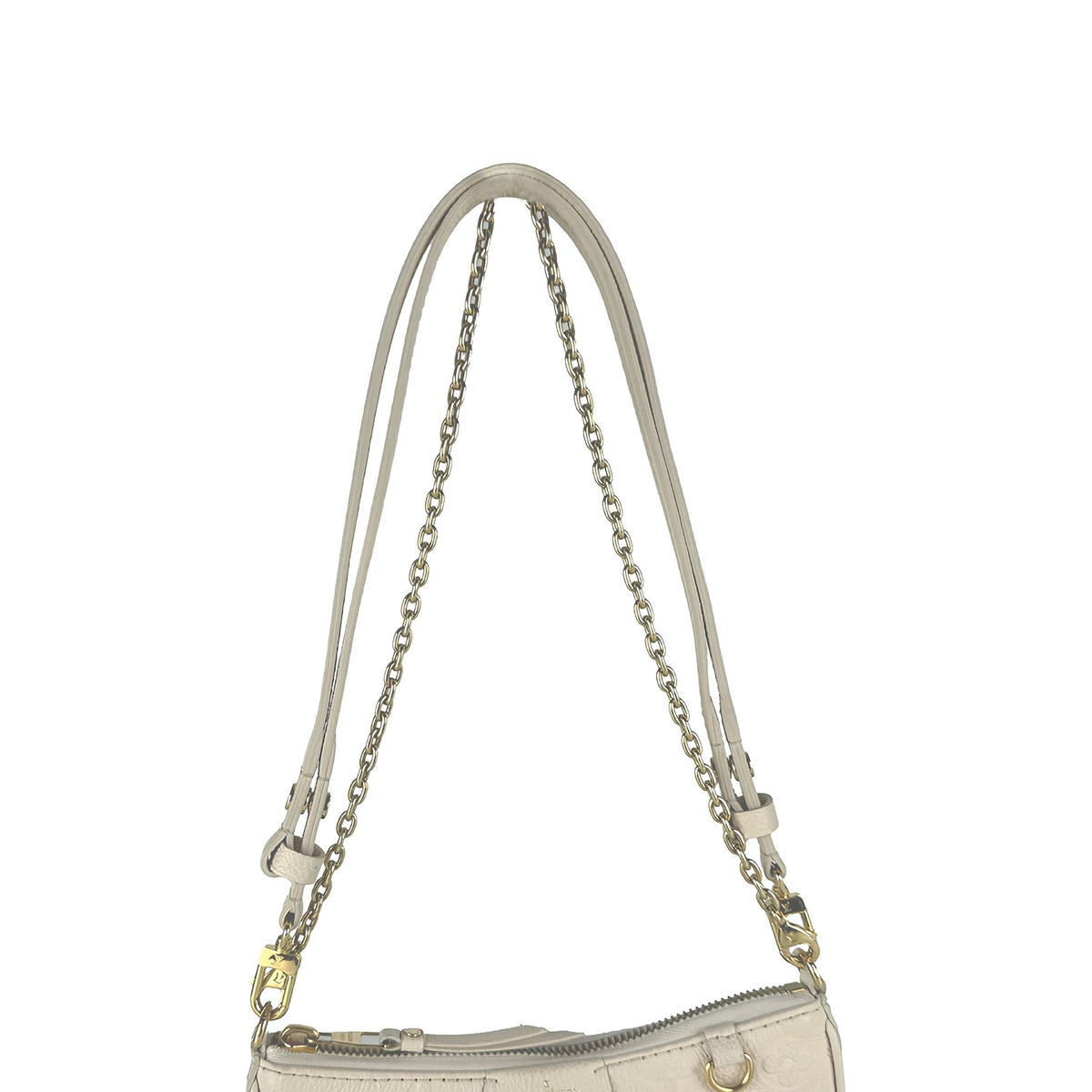 Louis Vuitton Monogram Empreinte Easy Pouch On Strap — White