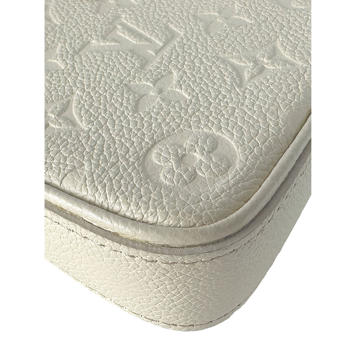 Louis Vuitton Monogram Empreinte Easy Pouch On Strap — White