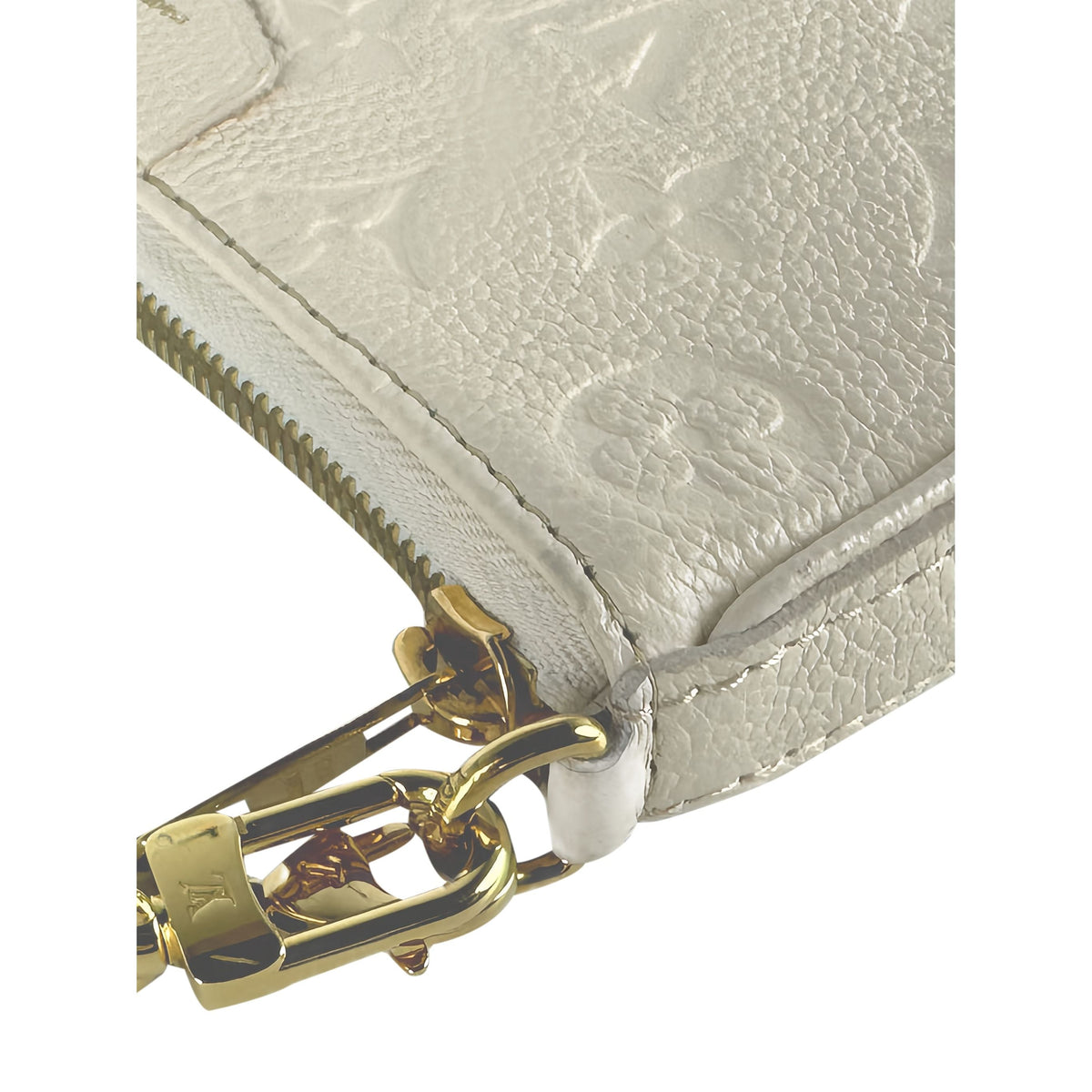 Louis Vuitton Monogram Empreinte Easy Pouch On Strap — White