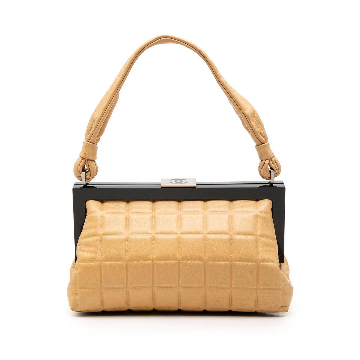Chanel CC Chocolate Bar Lambskin Frame Handbag