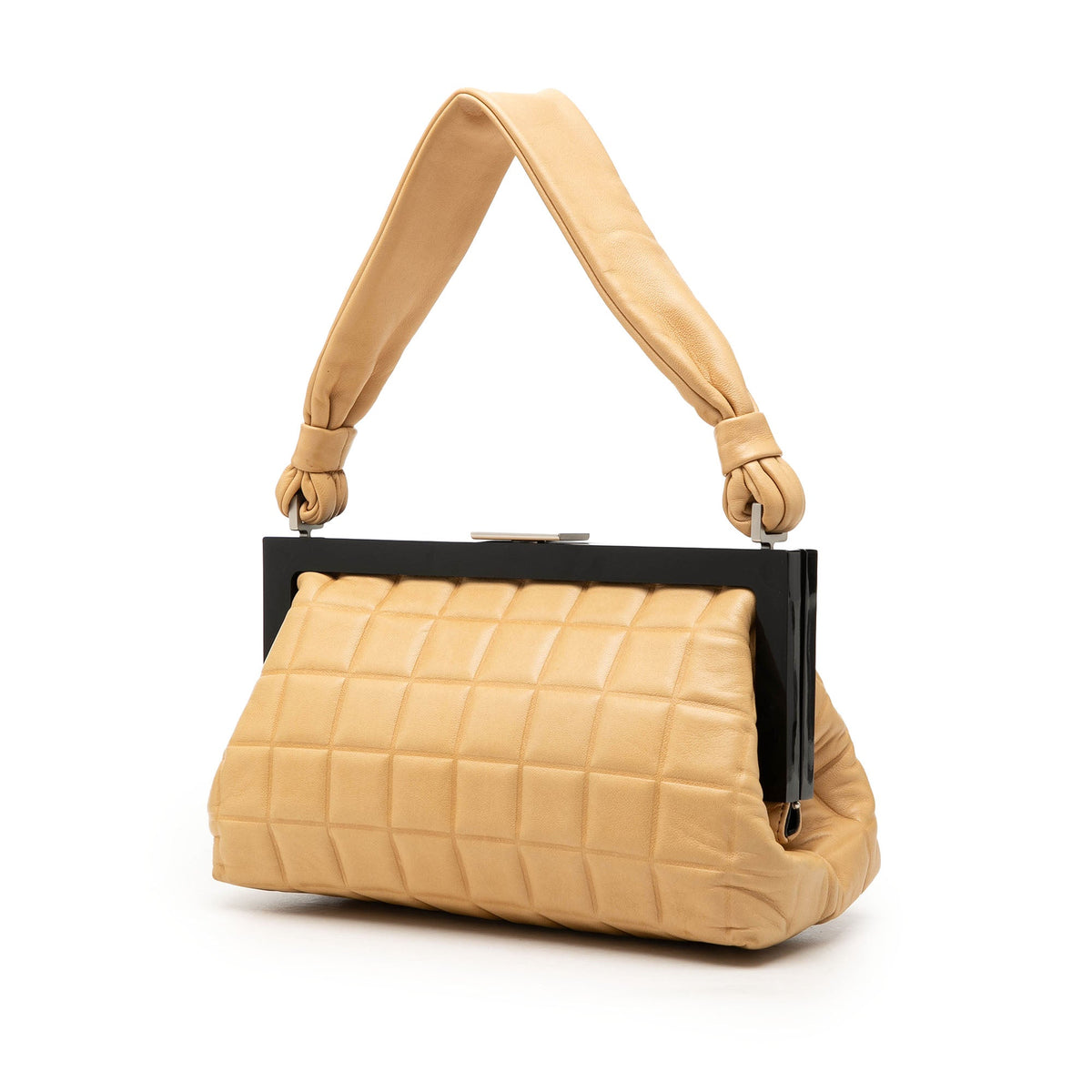 Chanel CC Chocolate Bar Lambskin Frame Handbag