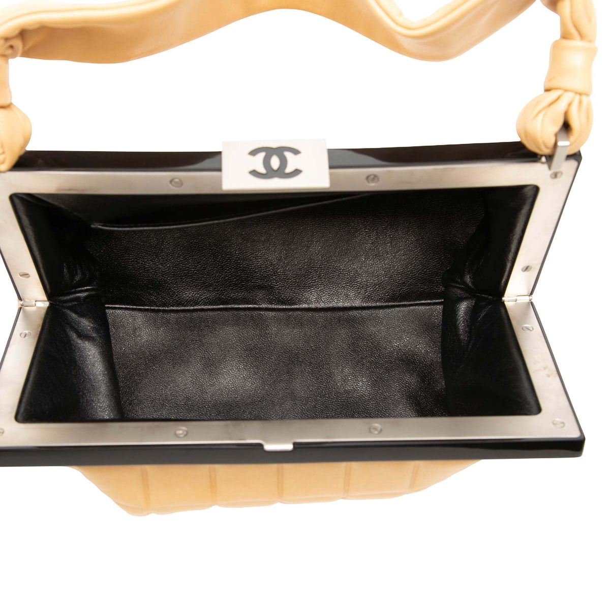 Chanel CC Chocolate Bar Lambskin Frame Handbag