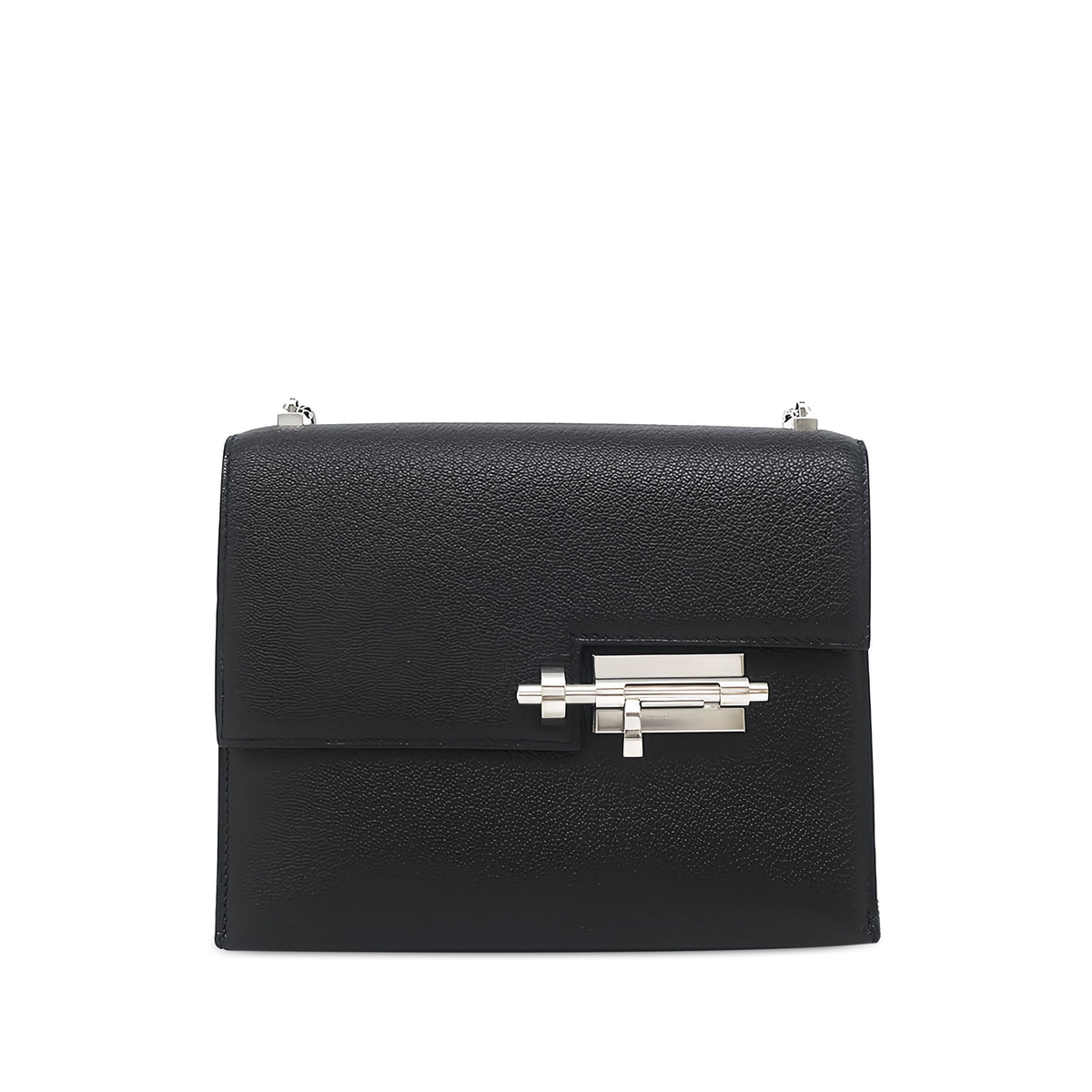 Hermès Mini Chevre Mysore Verrou Chaine — Black