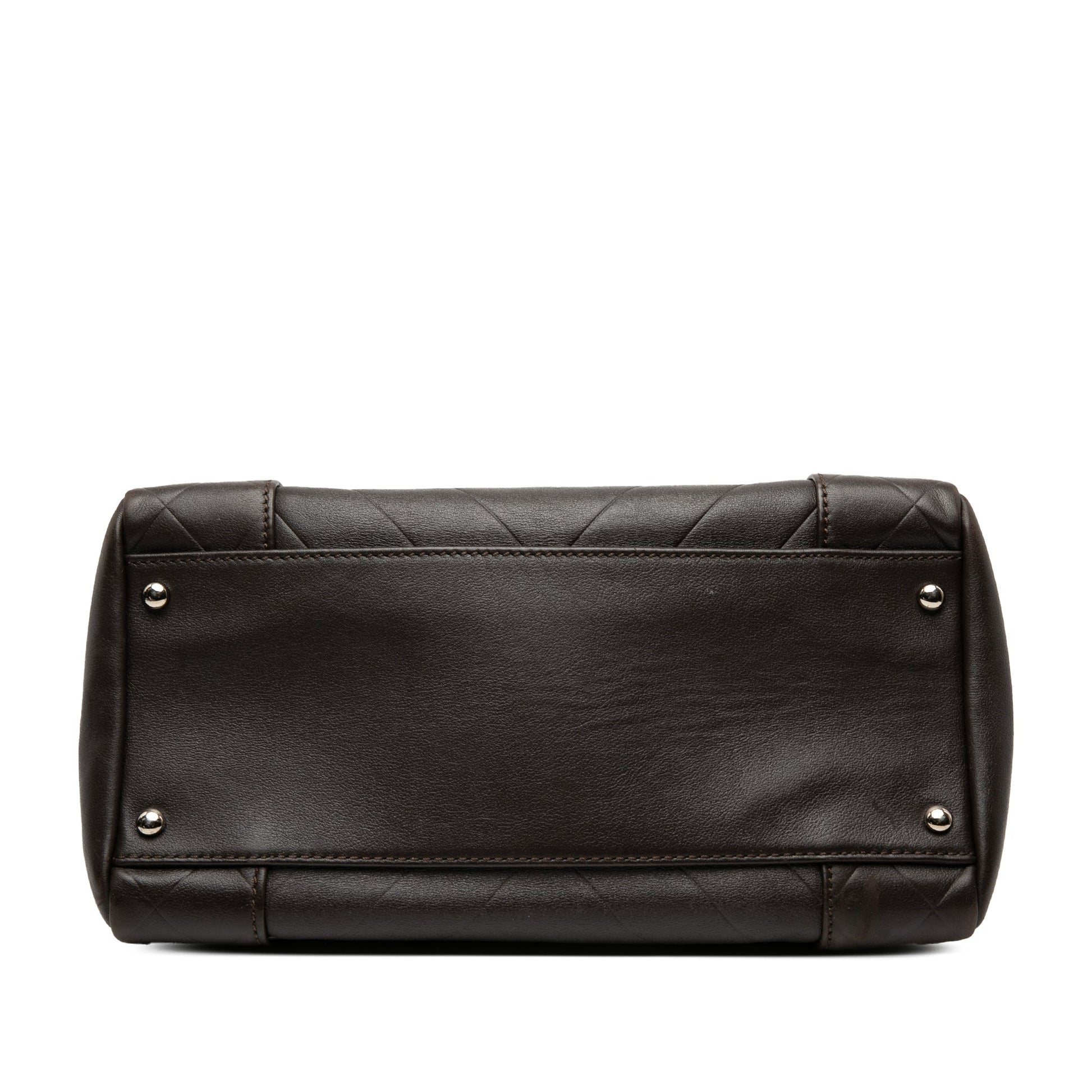 Chanel Medium Chevron Lambskin All Day Long Bowling Bag
