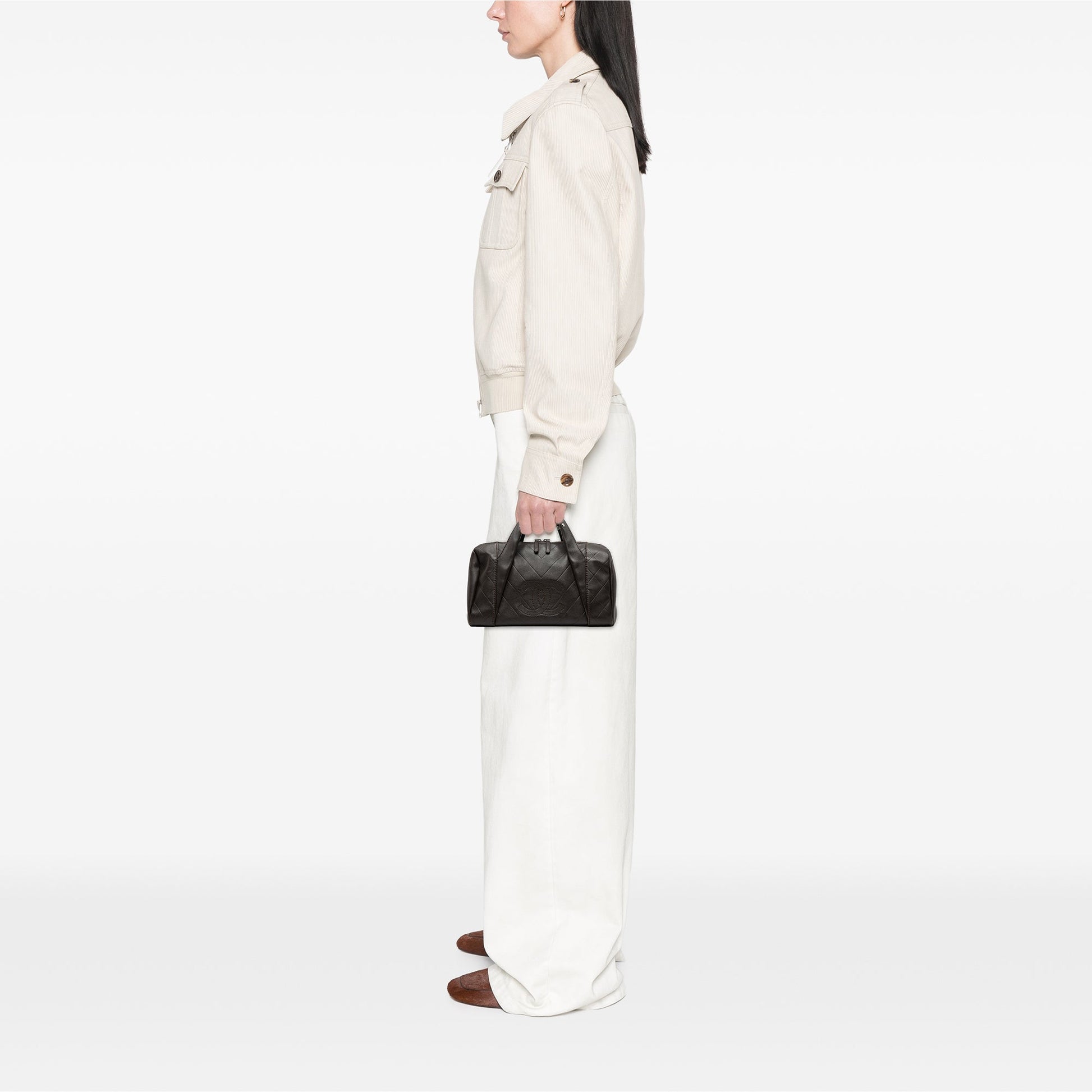 Chanel Medium Chevron Lambskin All Day Long Bowling Bag