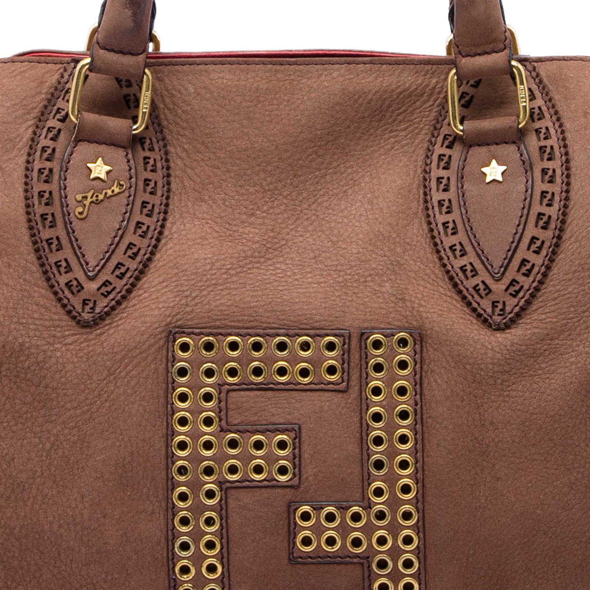 Fendi Medium Zucca Nubuck Etniko Du Jour Handbag