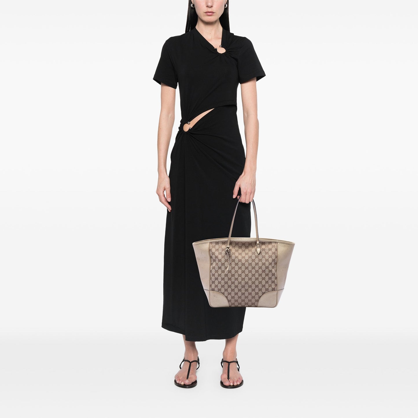 Gucci GG Canvas and Leather Bree Tote