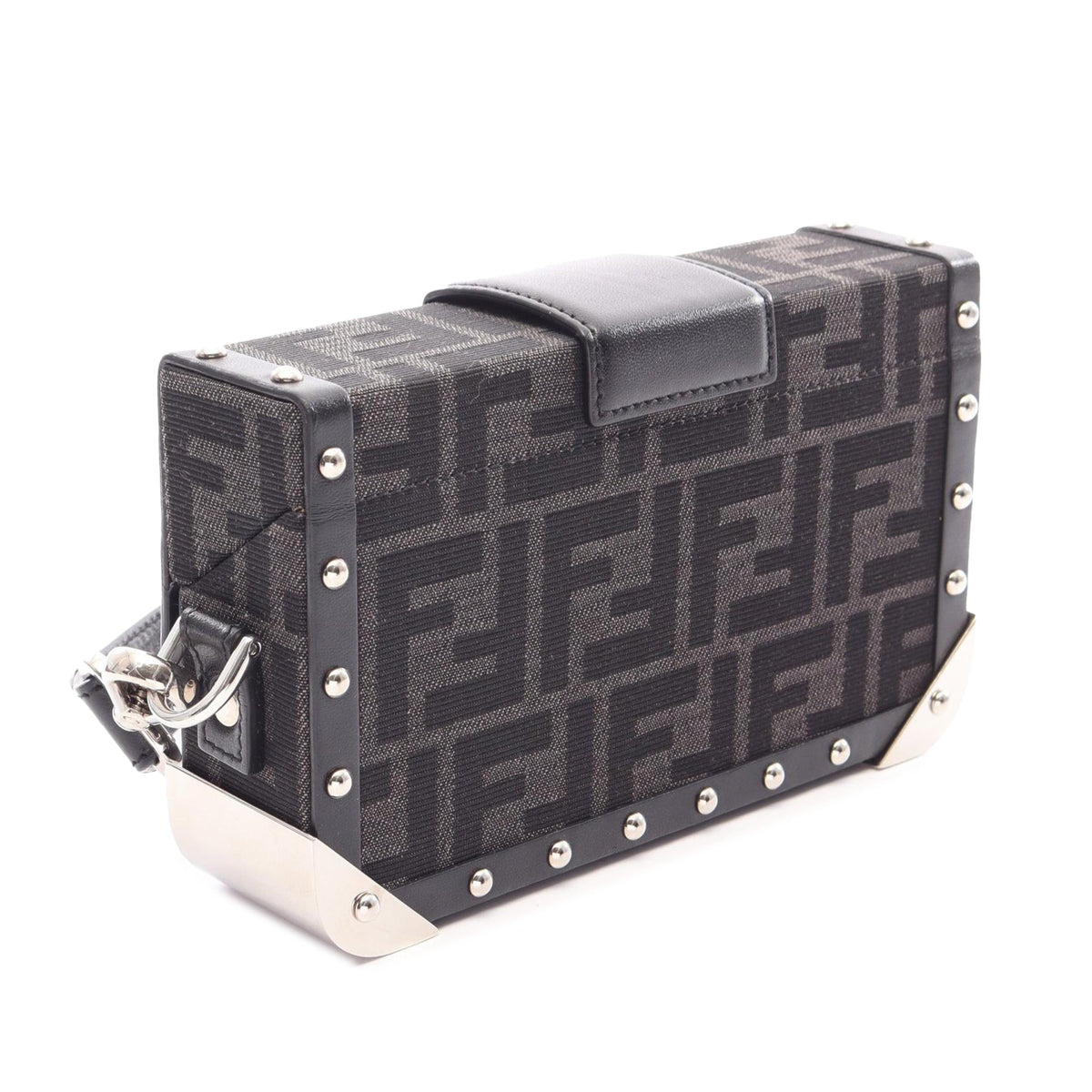 Fendi Mini Zucca Coated Canvas Trunk Baguette Crossbody
