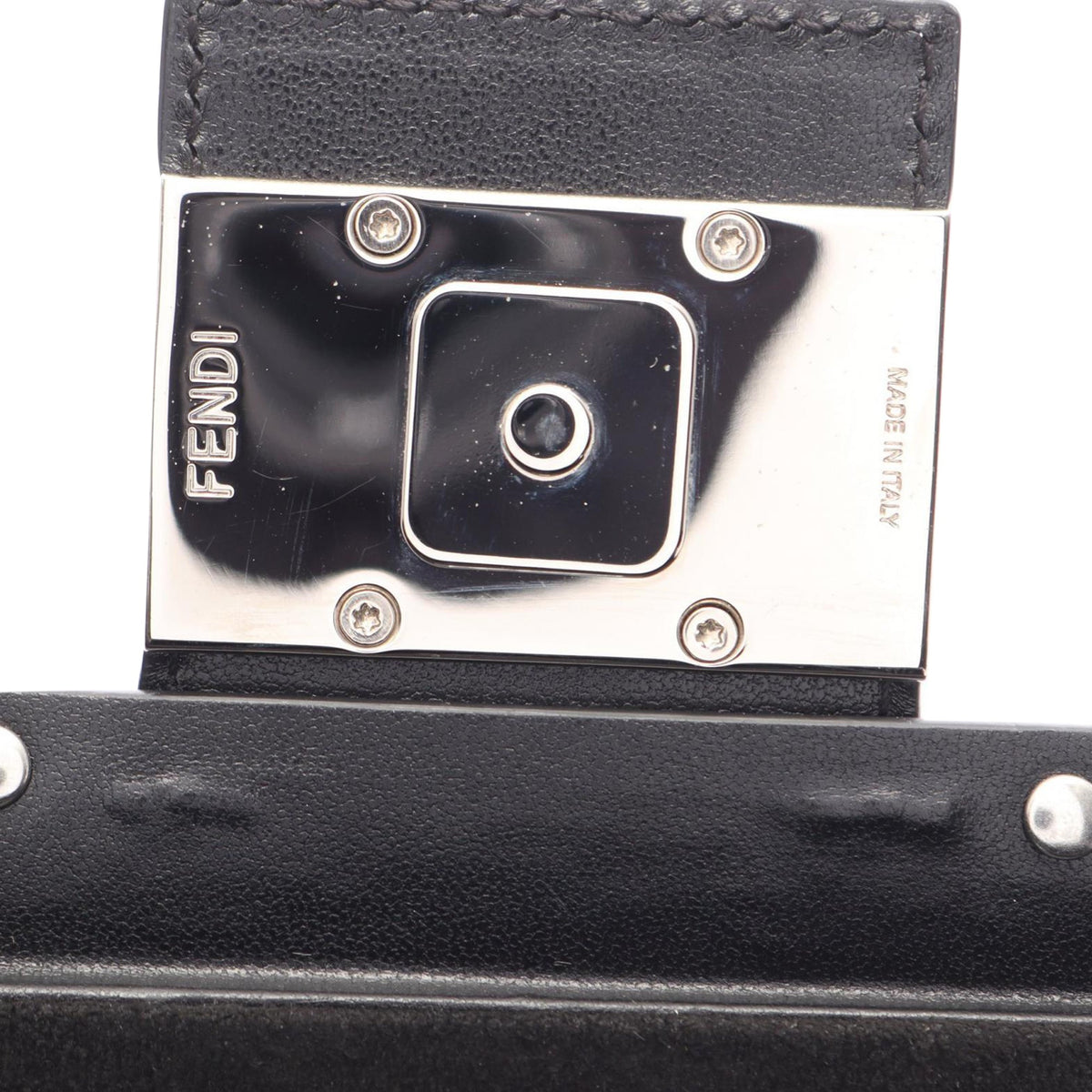 Fendi Mini Zucca Coated Canvas Trunk Baguette Crossbody