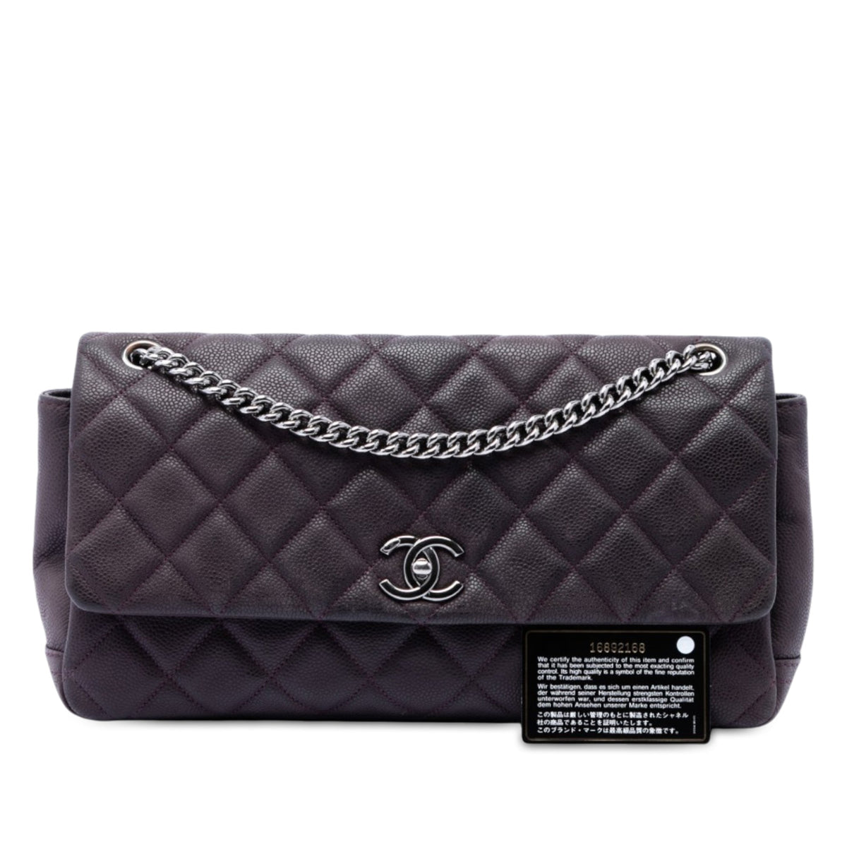 Chanel Matte Quilted Caviar Leather Lady Pearly Flap