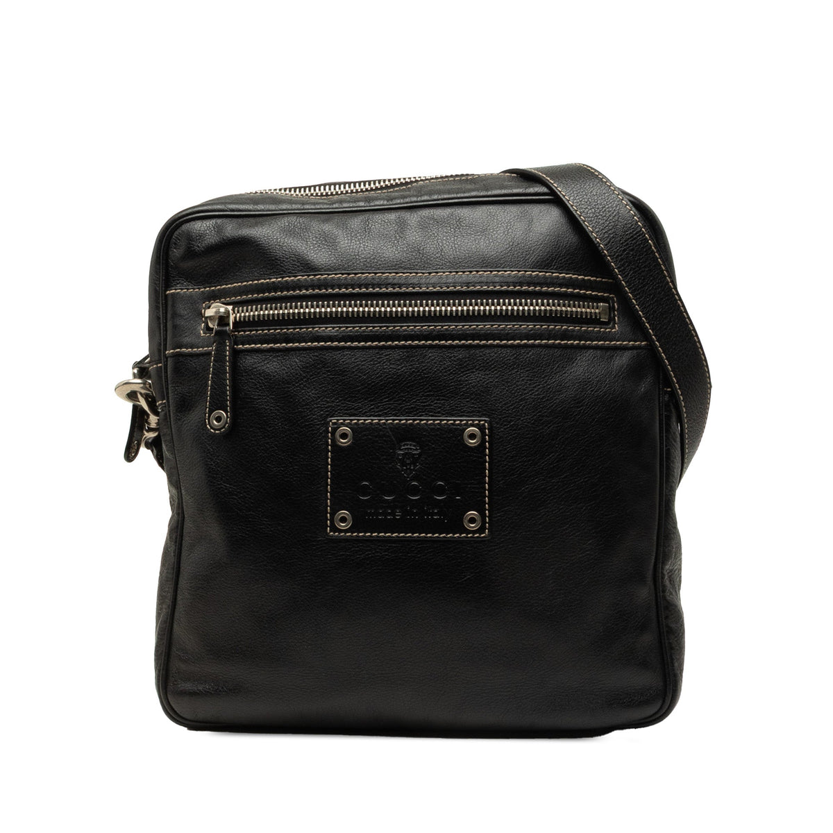 Gucci Calfskin Crossbody — Black