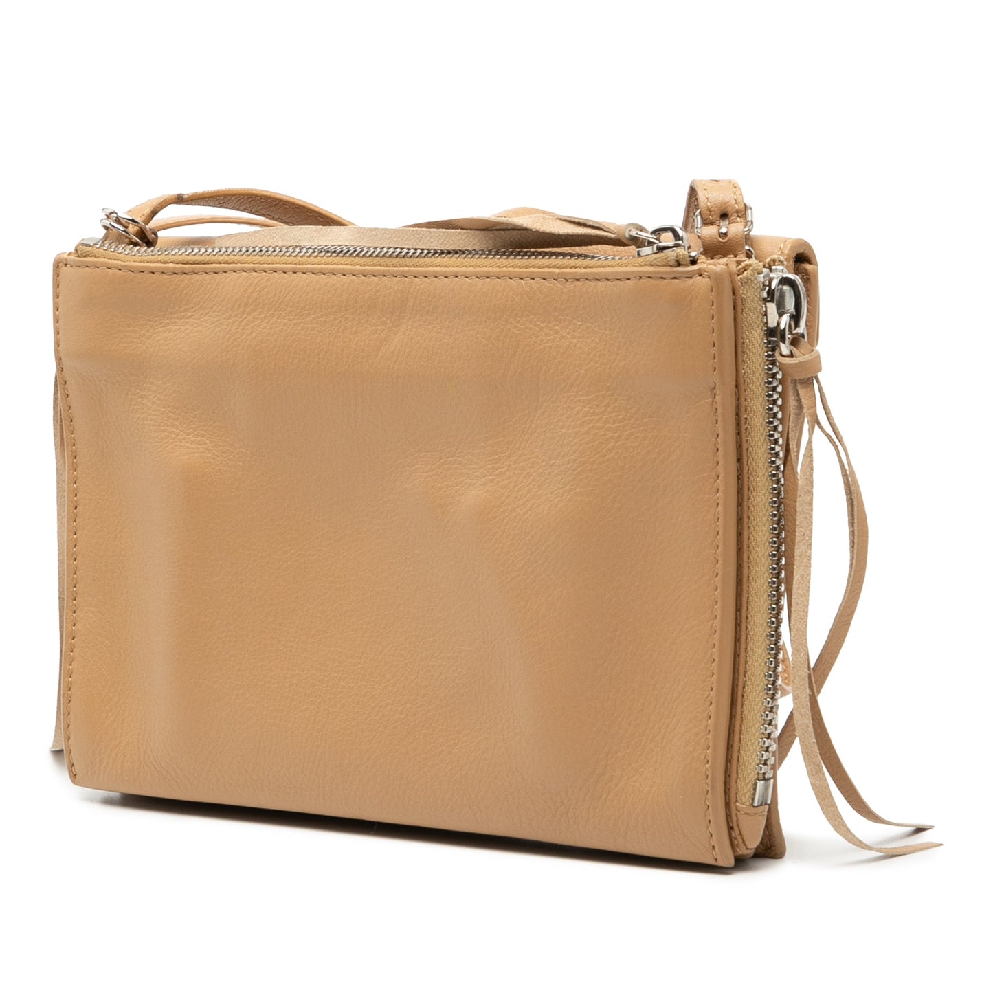 Balenciaga XS Leather Papier Triple Zip Around Crossbody