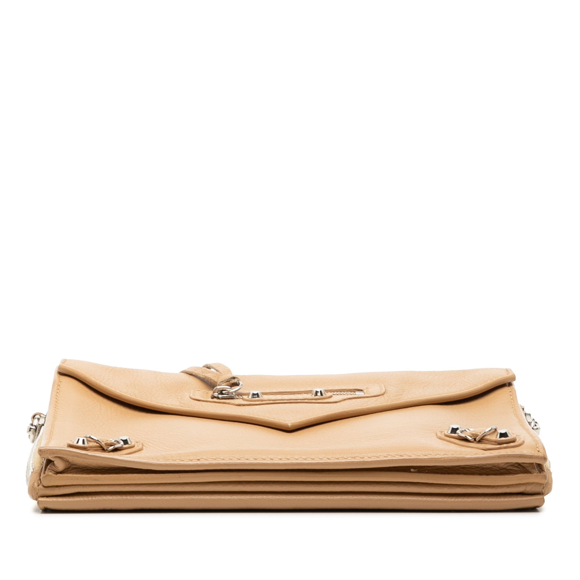 Balenciaga XS Leather Papier Triple Zip Around Crossbody