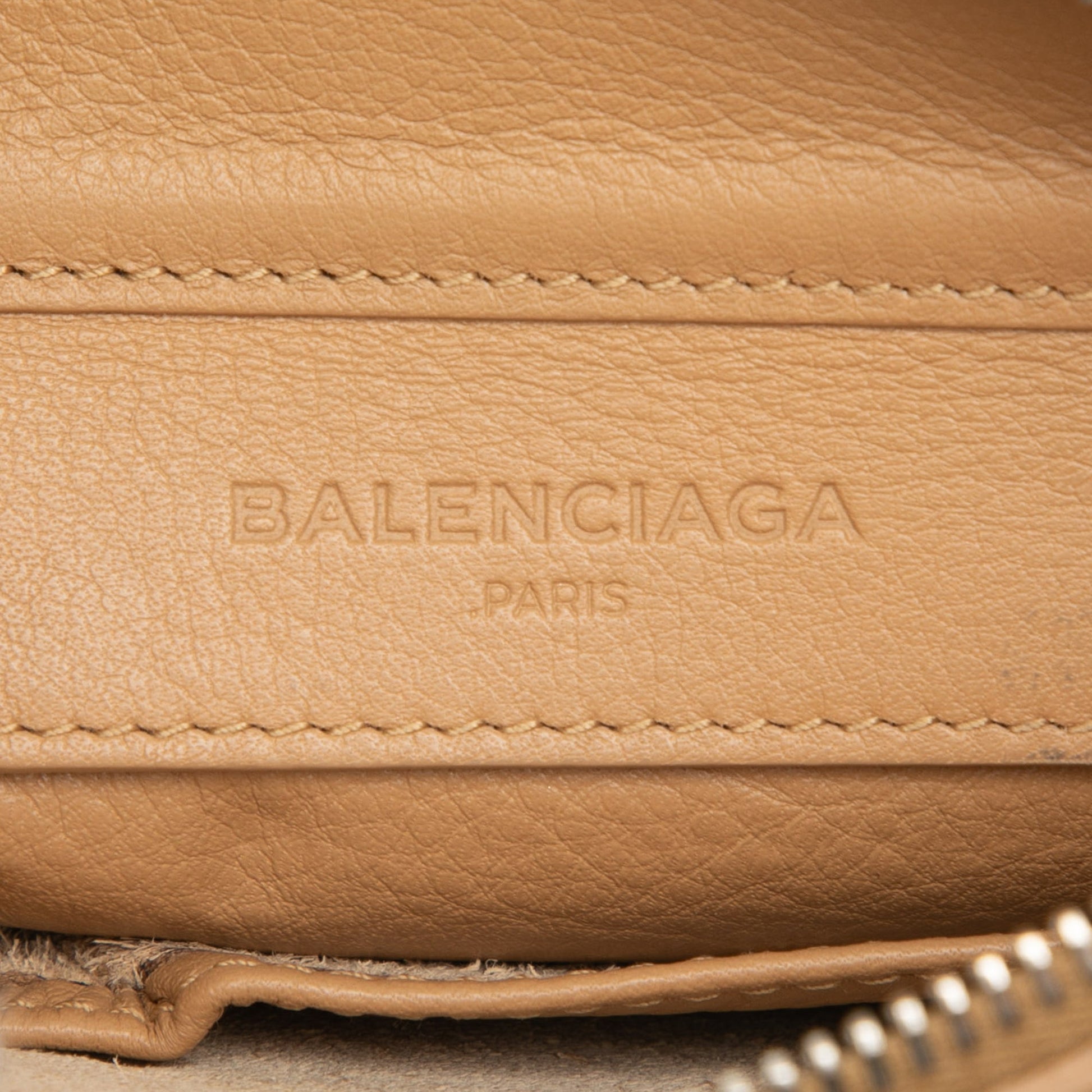 Balenciaga XS Leather Papier Triple Zip Around Crossbody