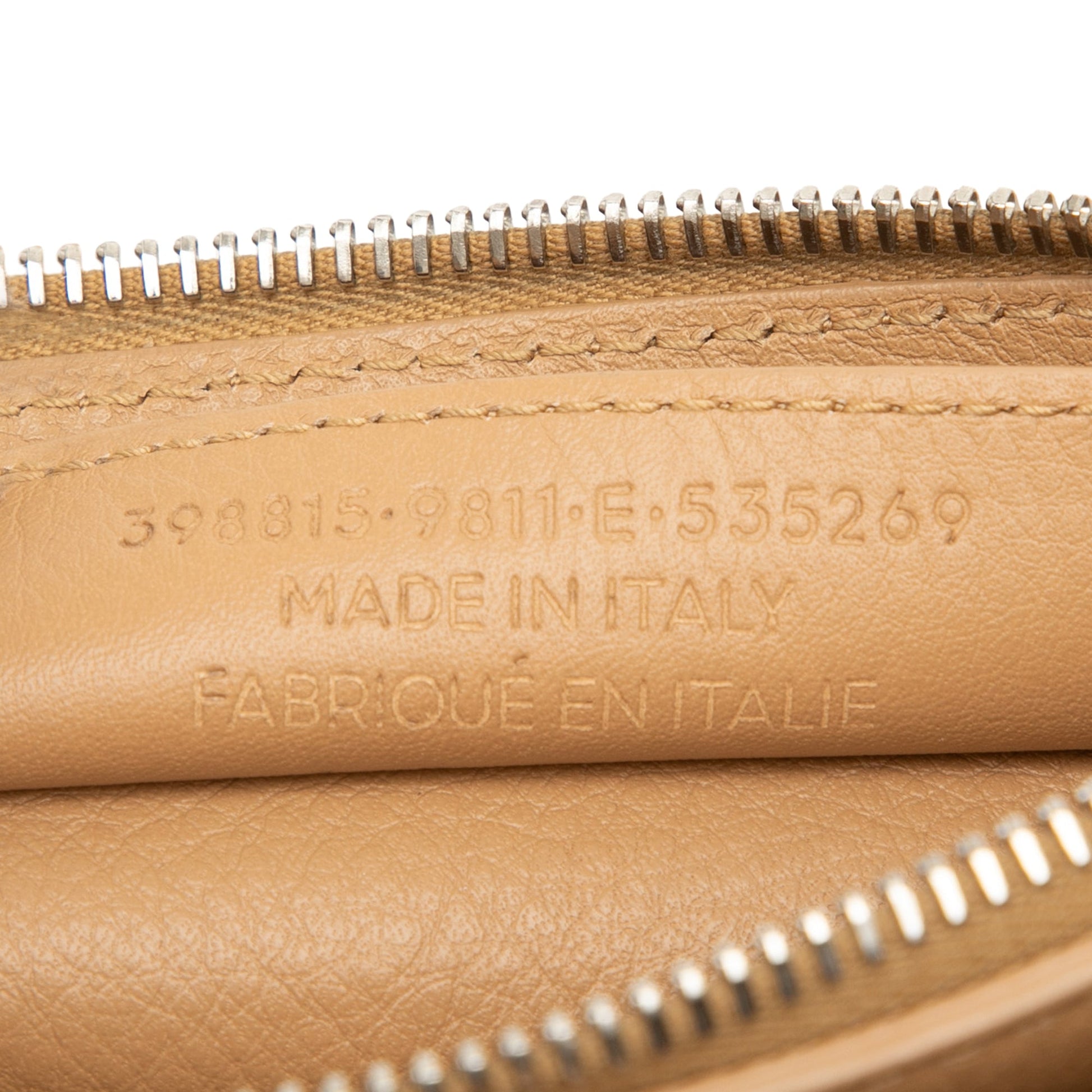 Balenciaga XS Leather Papier Triple Zip Around Crossbody
