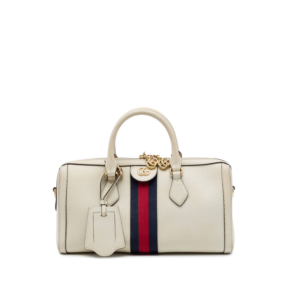 Gucci Medium Calfskin Web Ophidia Top Handle Bag