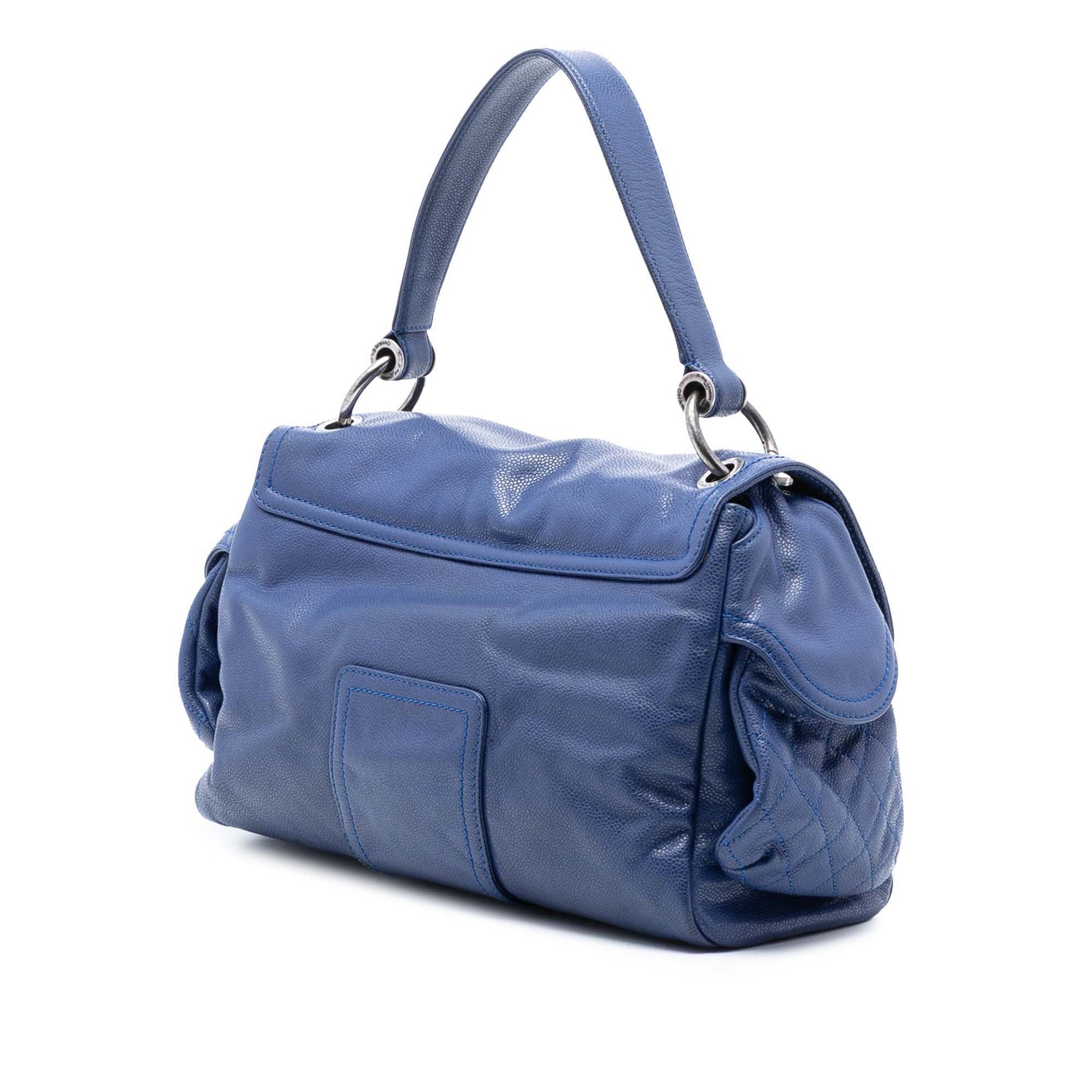 Chanel Glazed Caviar Coco Rider Multi Pocket Rider Flap