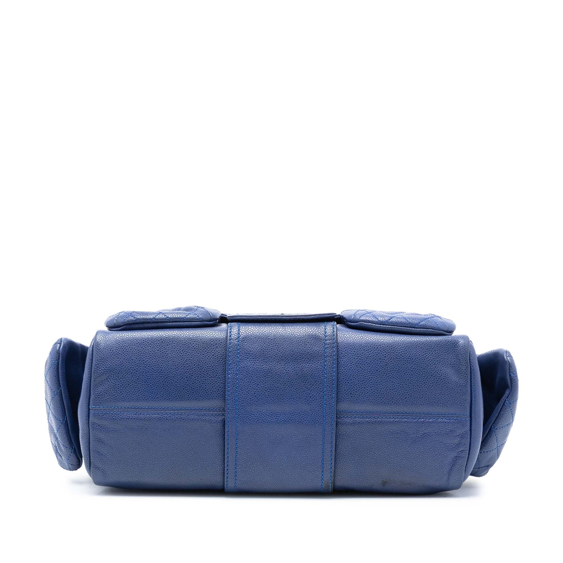 Chanel Glazed Caviar Coco Rider Multi Pocket Rider Flap