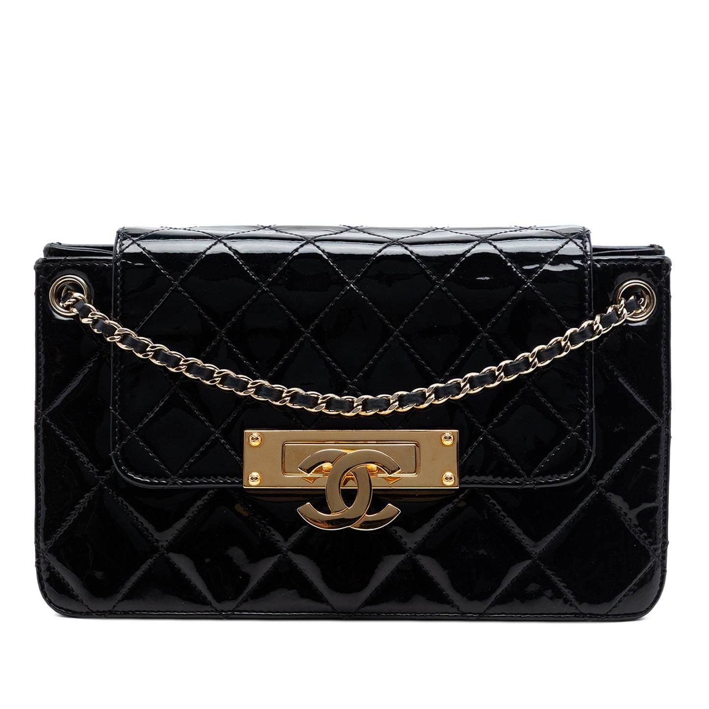 Chanel Quilted Patent Golden Class Accordion Flap