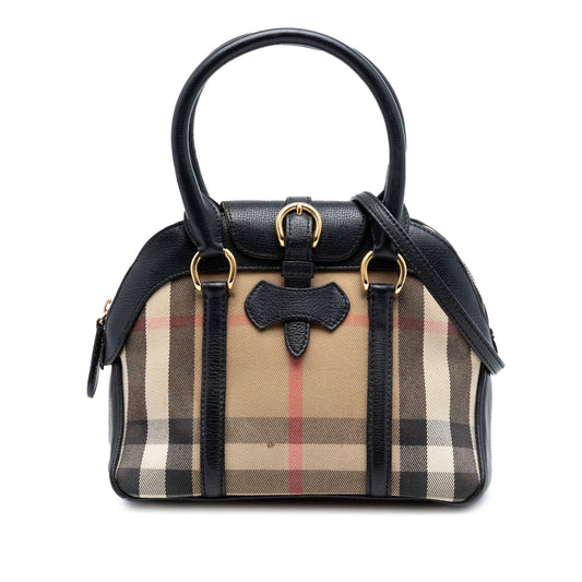 Burberry Small House Check Canvas Milverton Satchel
