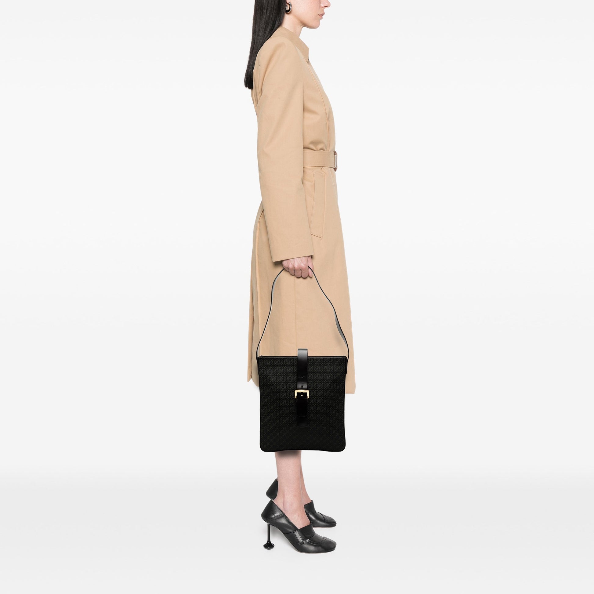 LOEWE Anagram Canvas Shoulder Bag