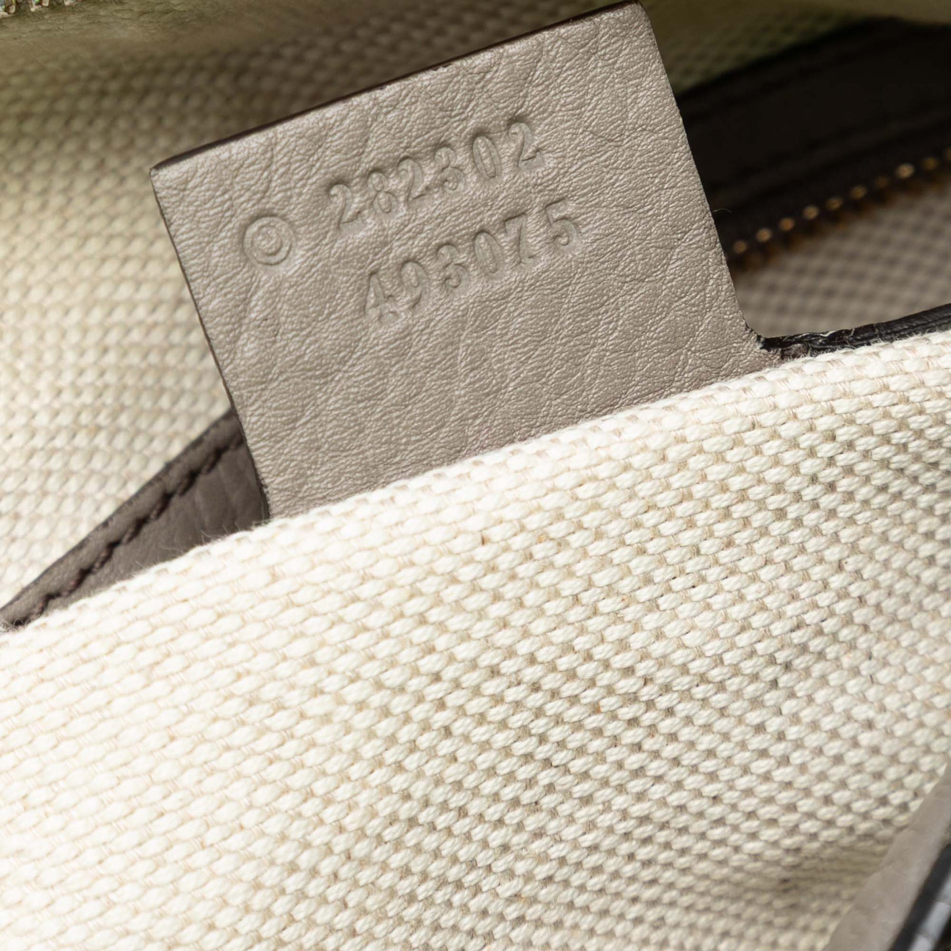Gucci Pebbled Calfskin Soho Cellarius Boston
