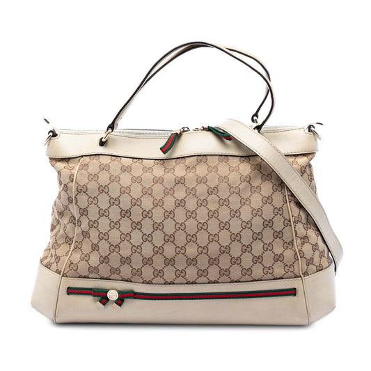 Gucci GG Canvas Web Mayfair Satchel