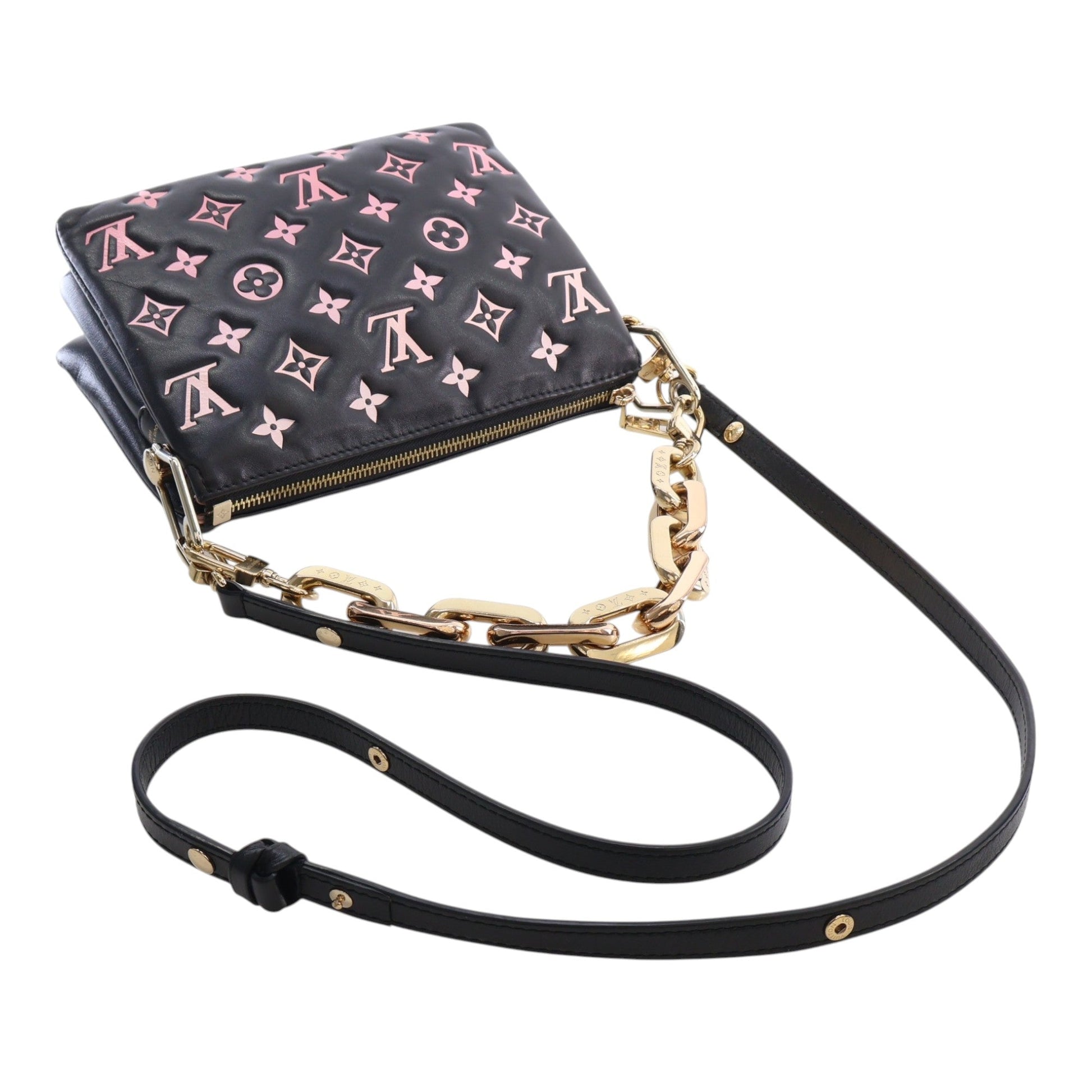 Louis Vuitton Bicolor Monogram Embossed Lambskin Coussin BB