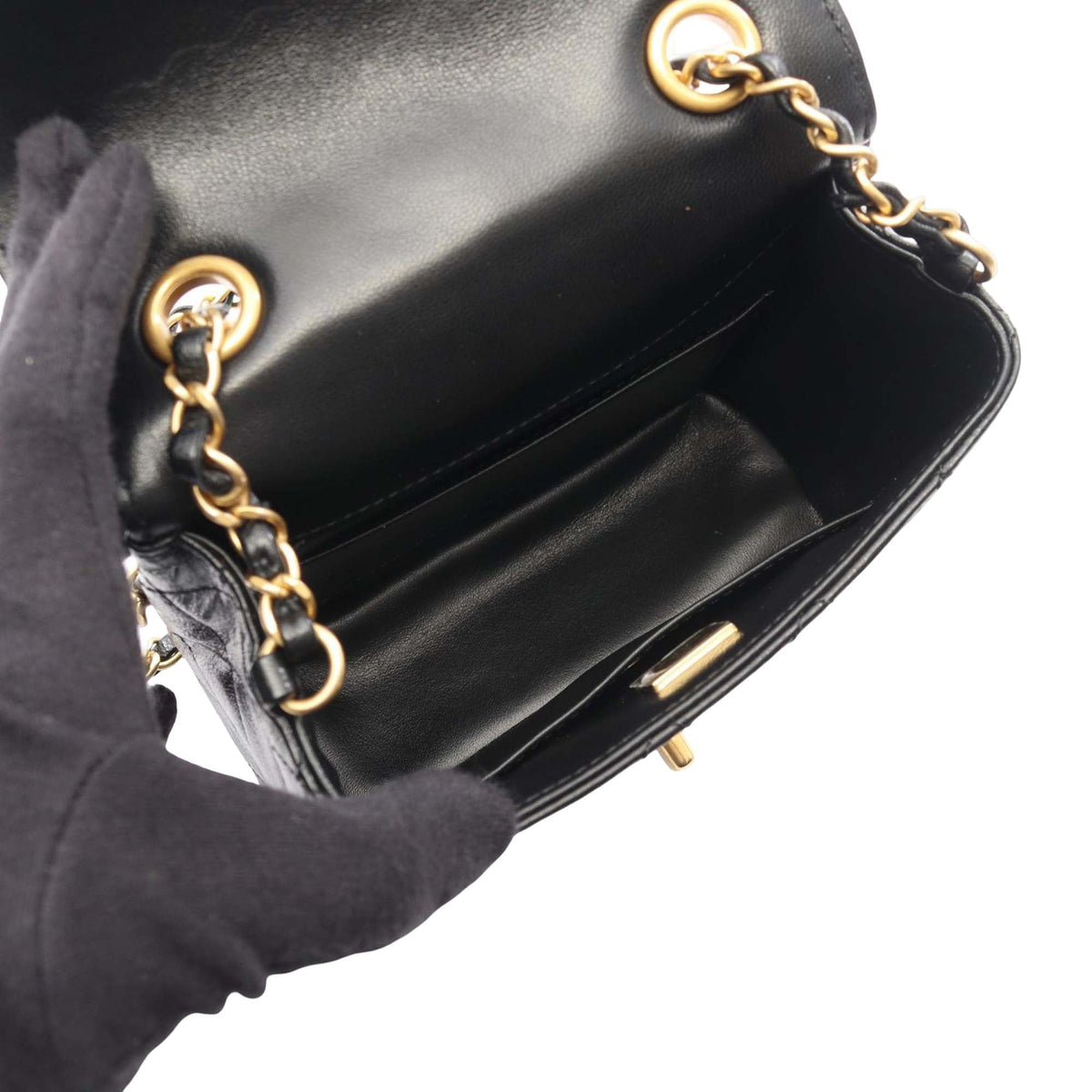 Chanel Mini Square Classic Goatskin Single Flap