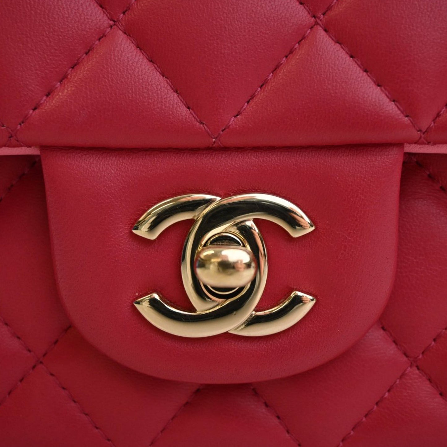 Chanel Mini Rectangular Classic Lambskin Top Handle Flap