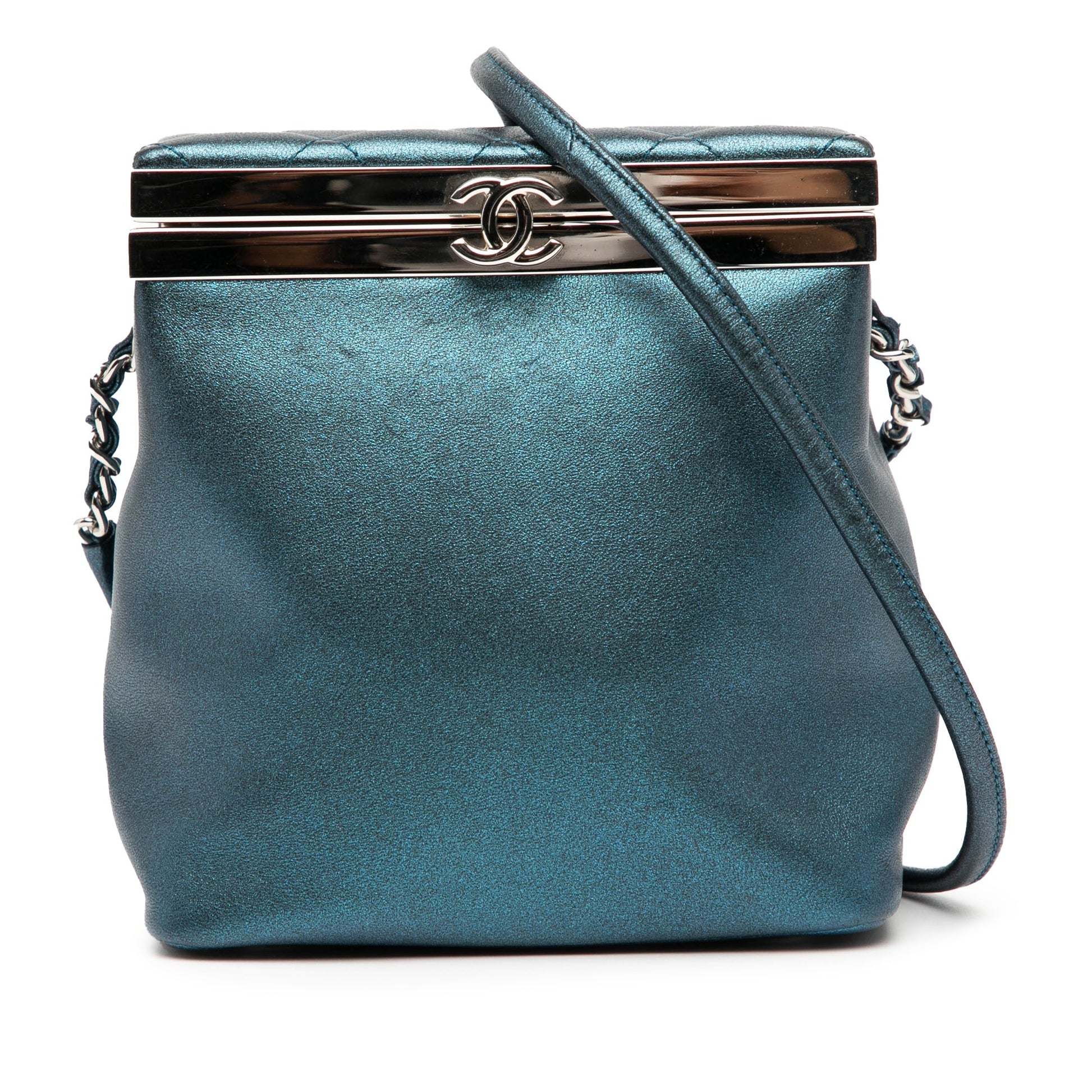 Chanel CC Metallic Calfskin Vanity Bag