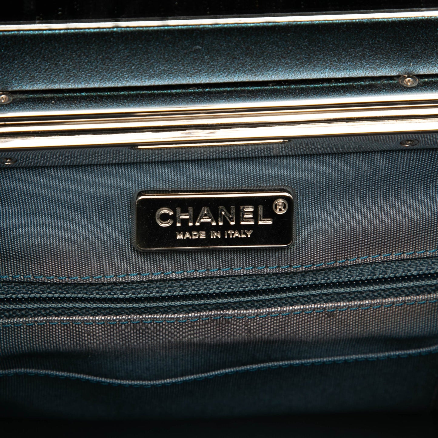 Chanel CC Metallic Calfskin Vanity Bag