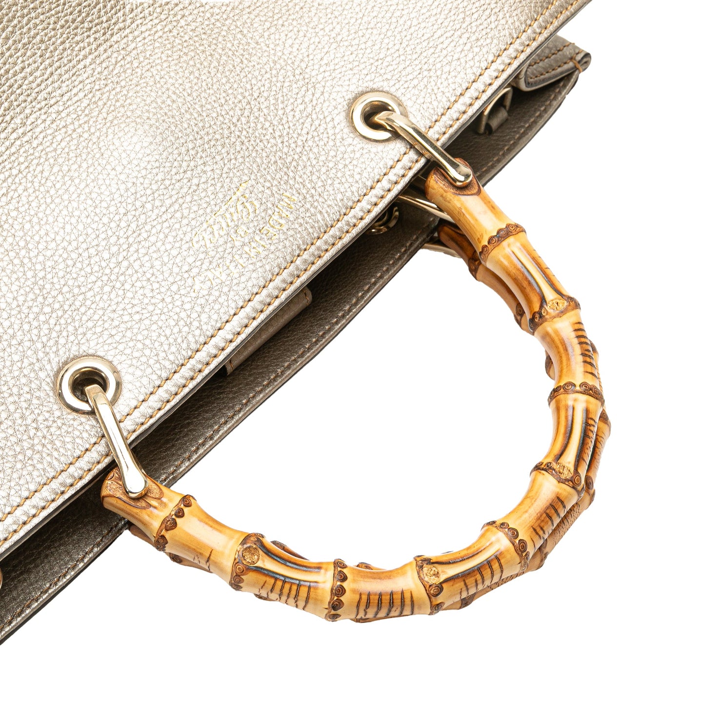 Gucci Medium Calfskin Bamboo Shopper Satchel