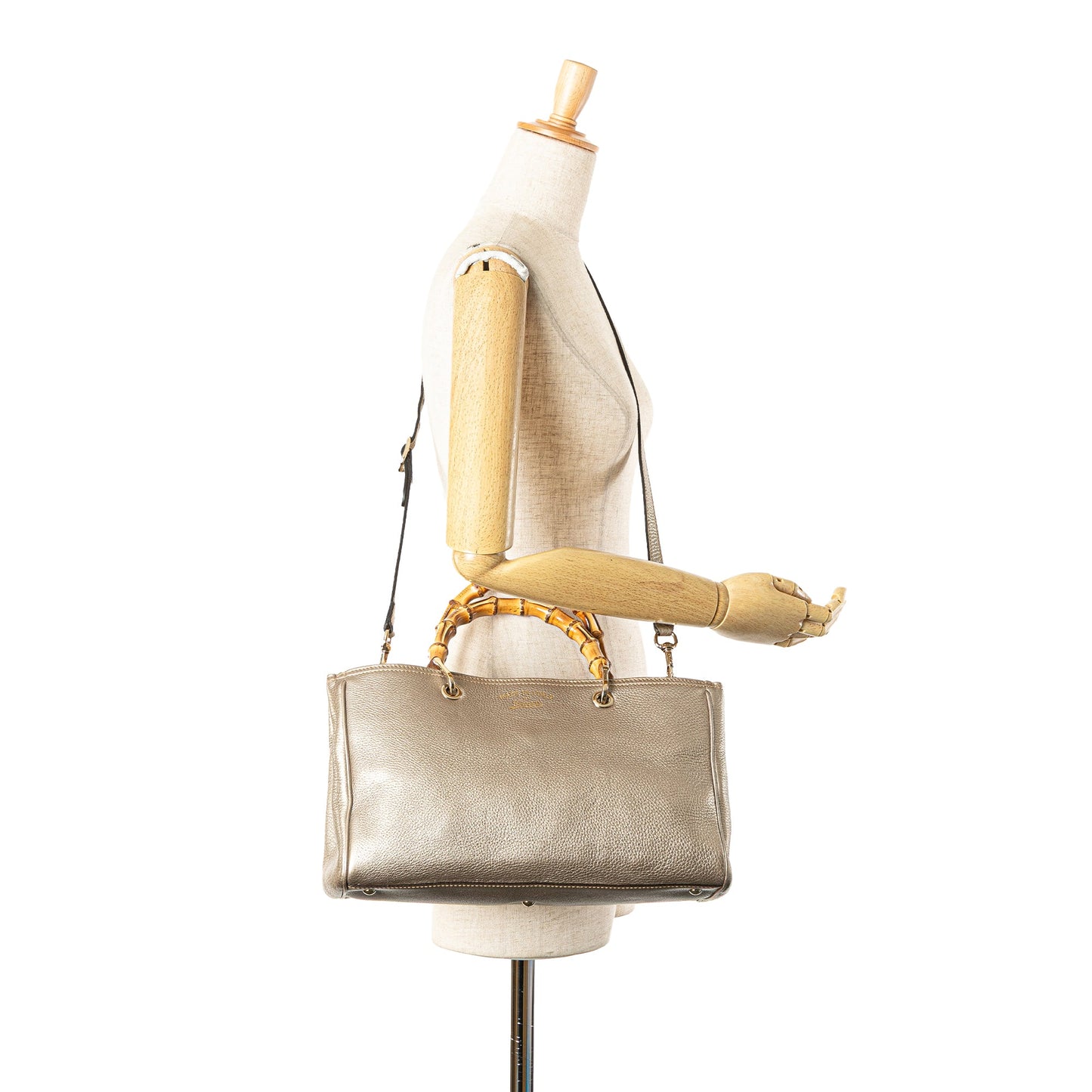 Gucci Medium Calfskin Bamboo Shopper Satchel