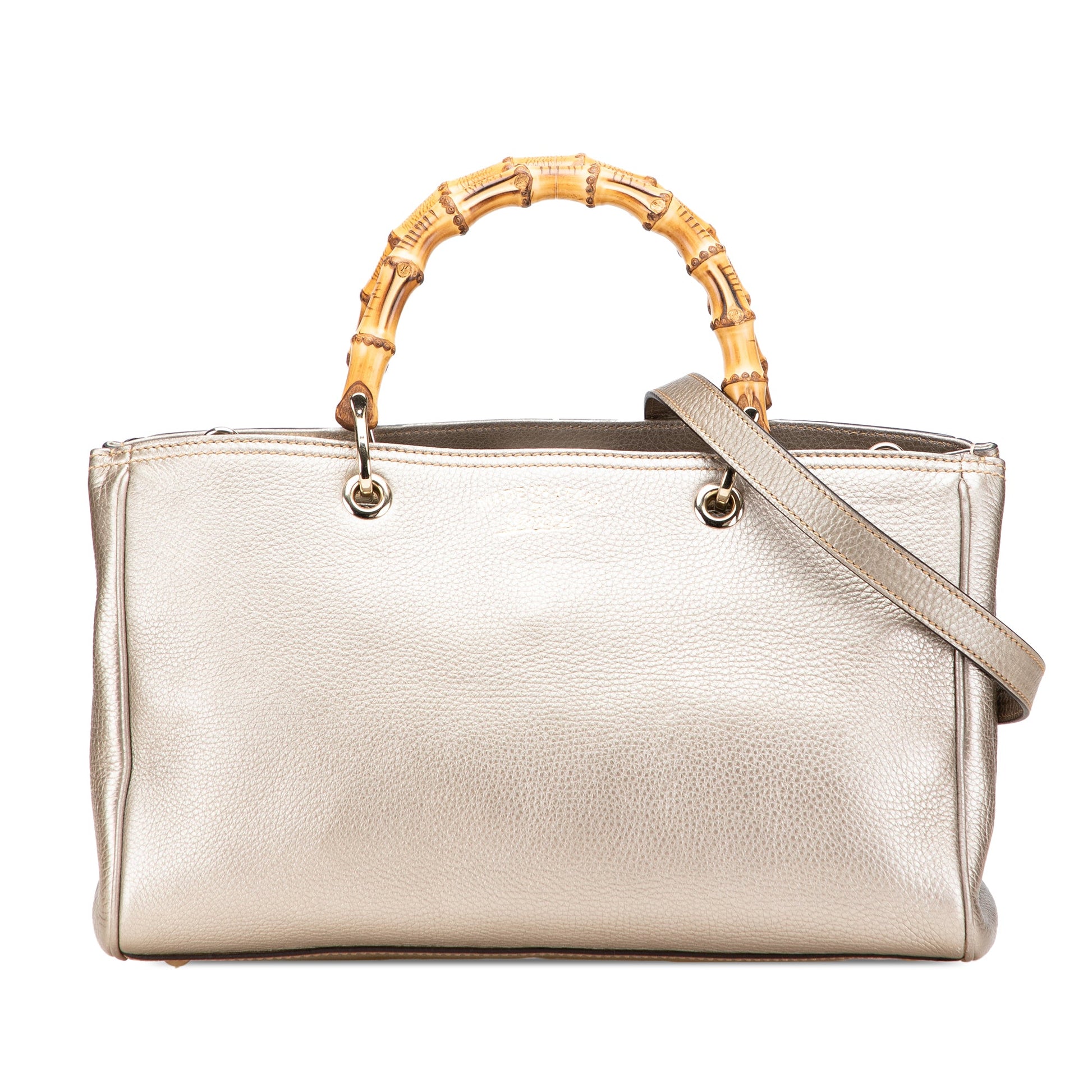 Gucci Medium Calfskin Bamboo Shopper Satchel