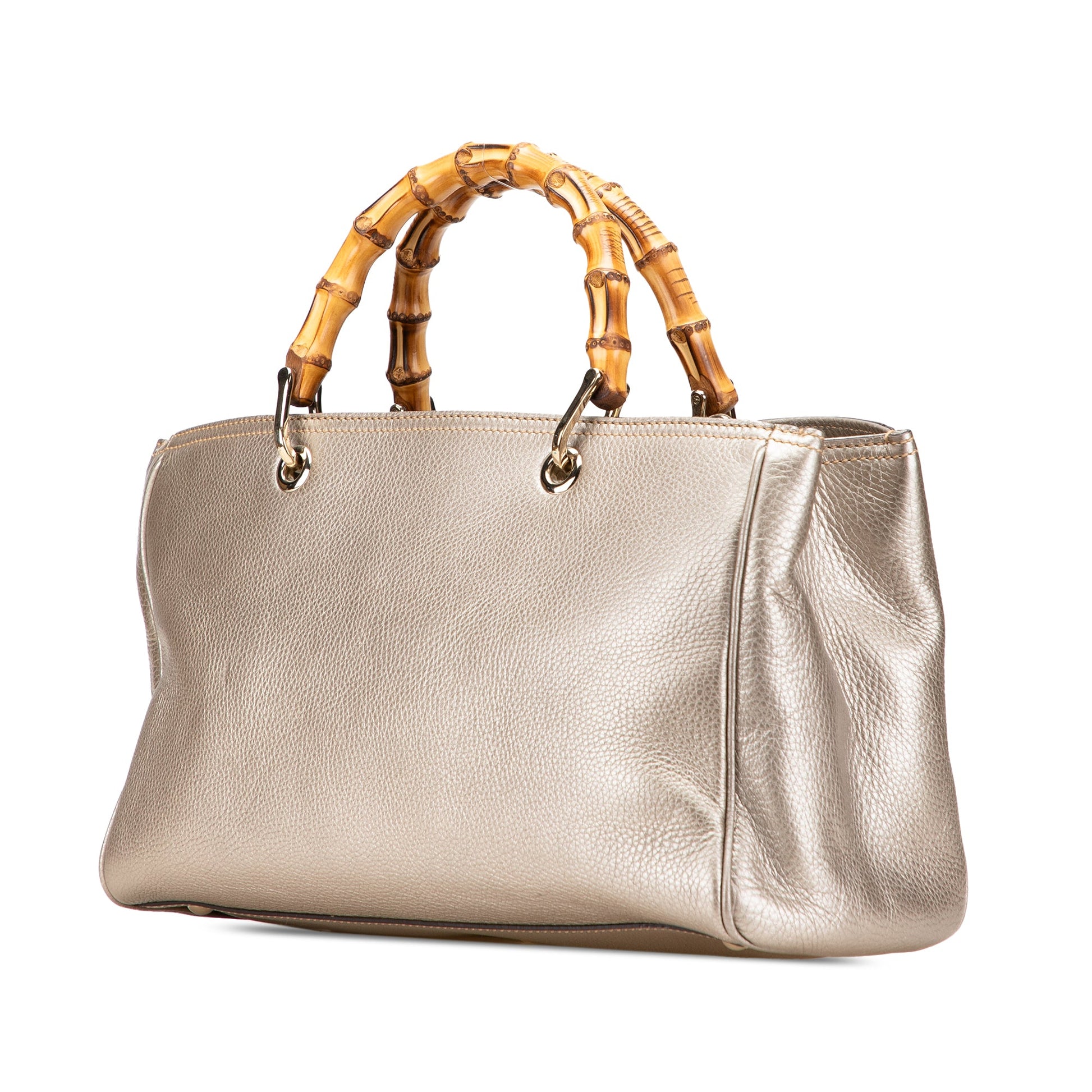 Gucci Medium Calfskin Bamboo Shopper Satchel