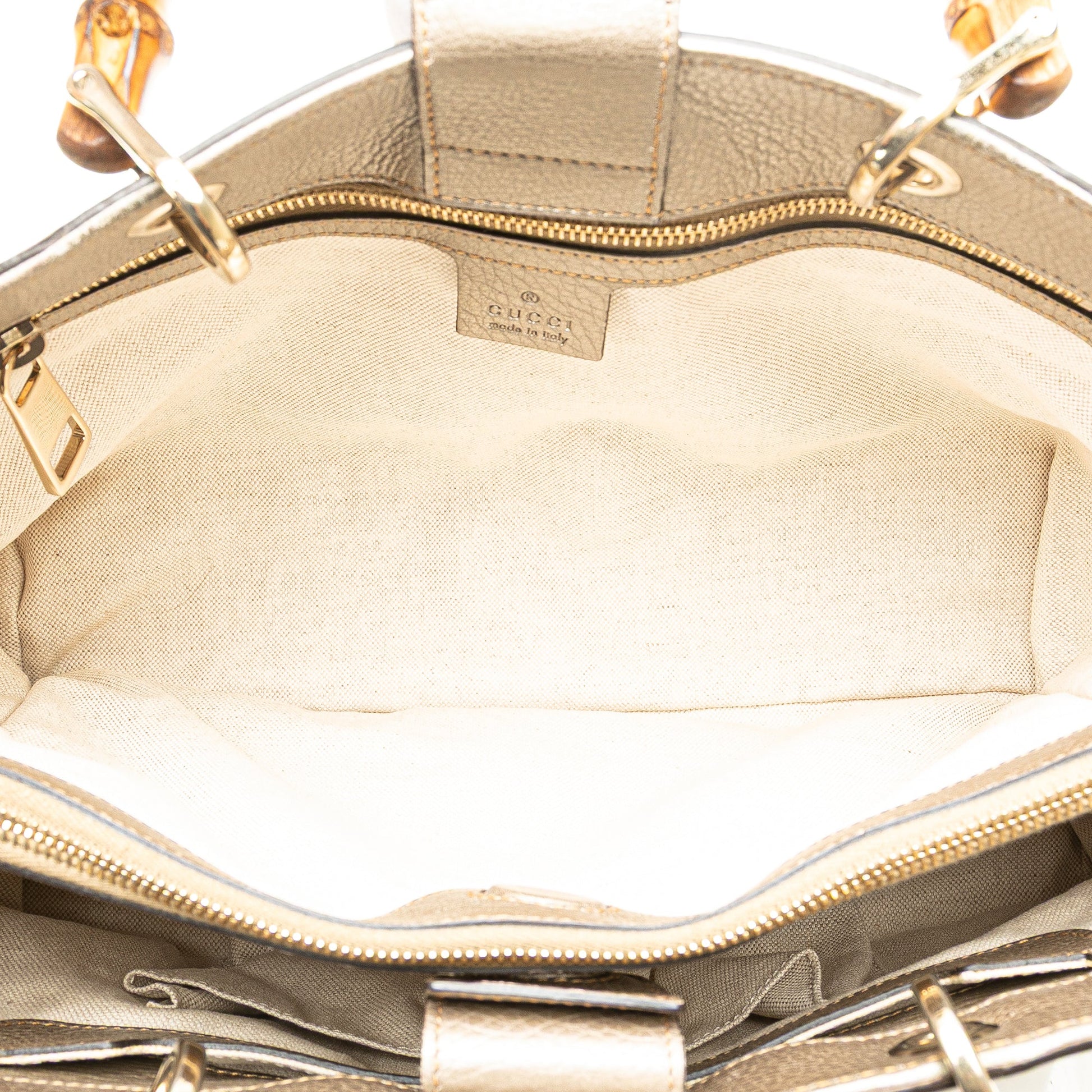 Gucci Medium Calfskin Bamboo Shopper Satchel